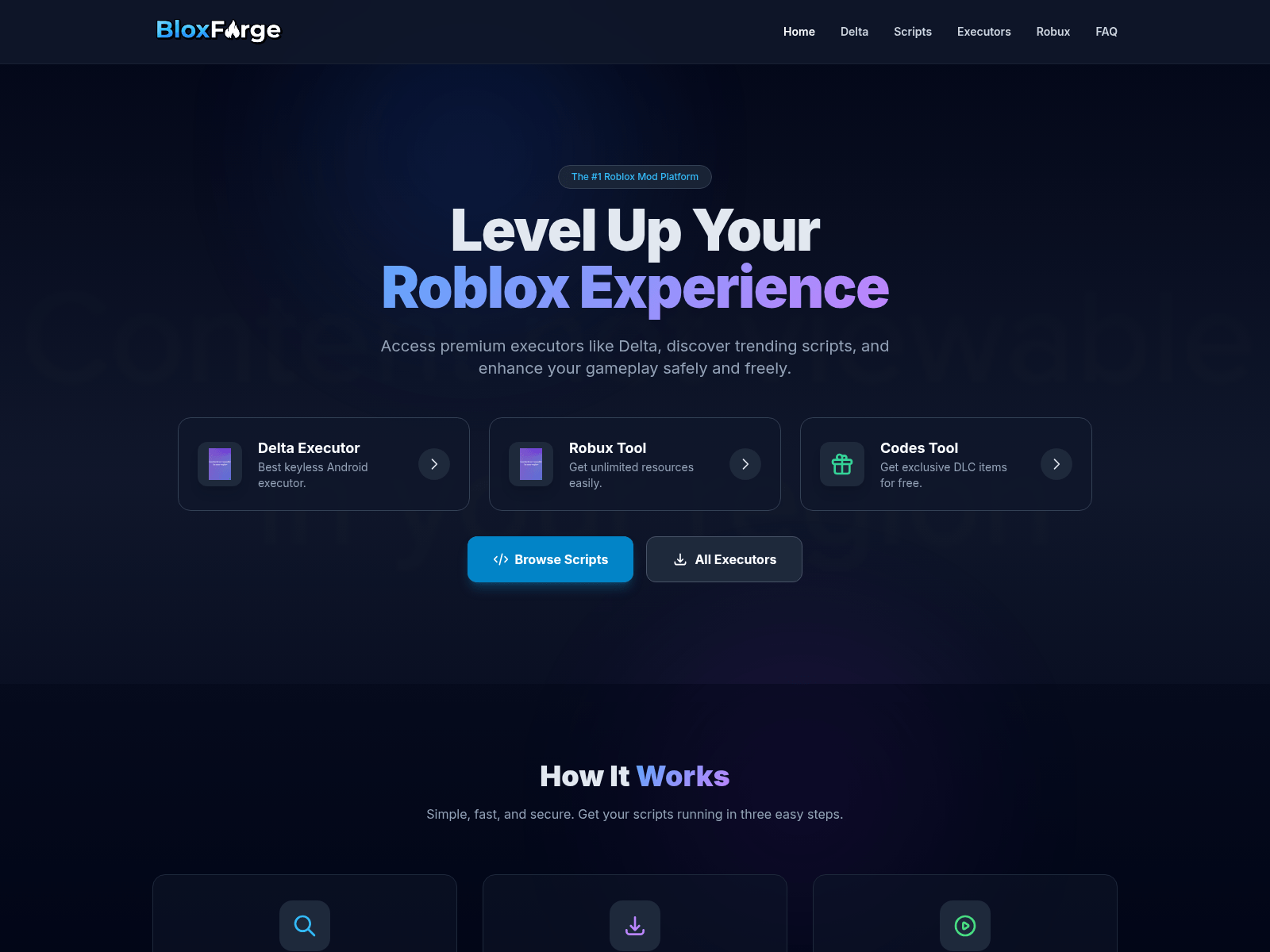 Screenshot of bloxforge.com