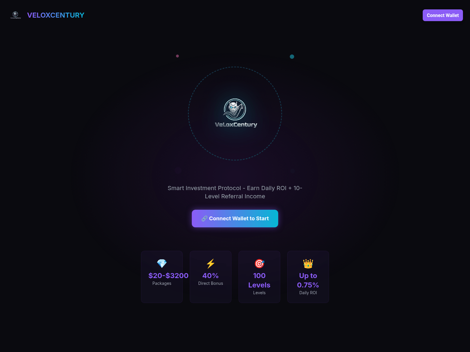 Forensic screenshot of veloxcentury.com