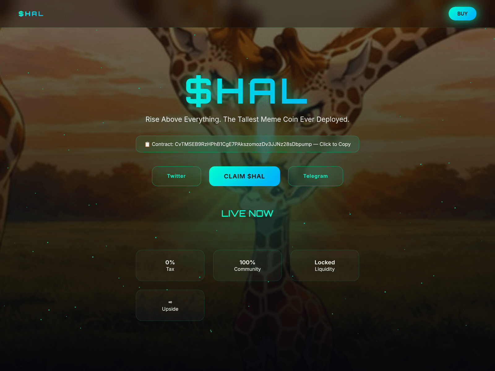 Screenshot of halthegiraffe.xyz