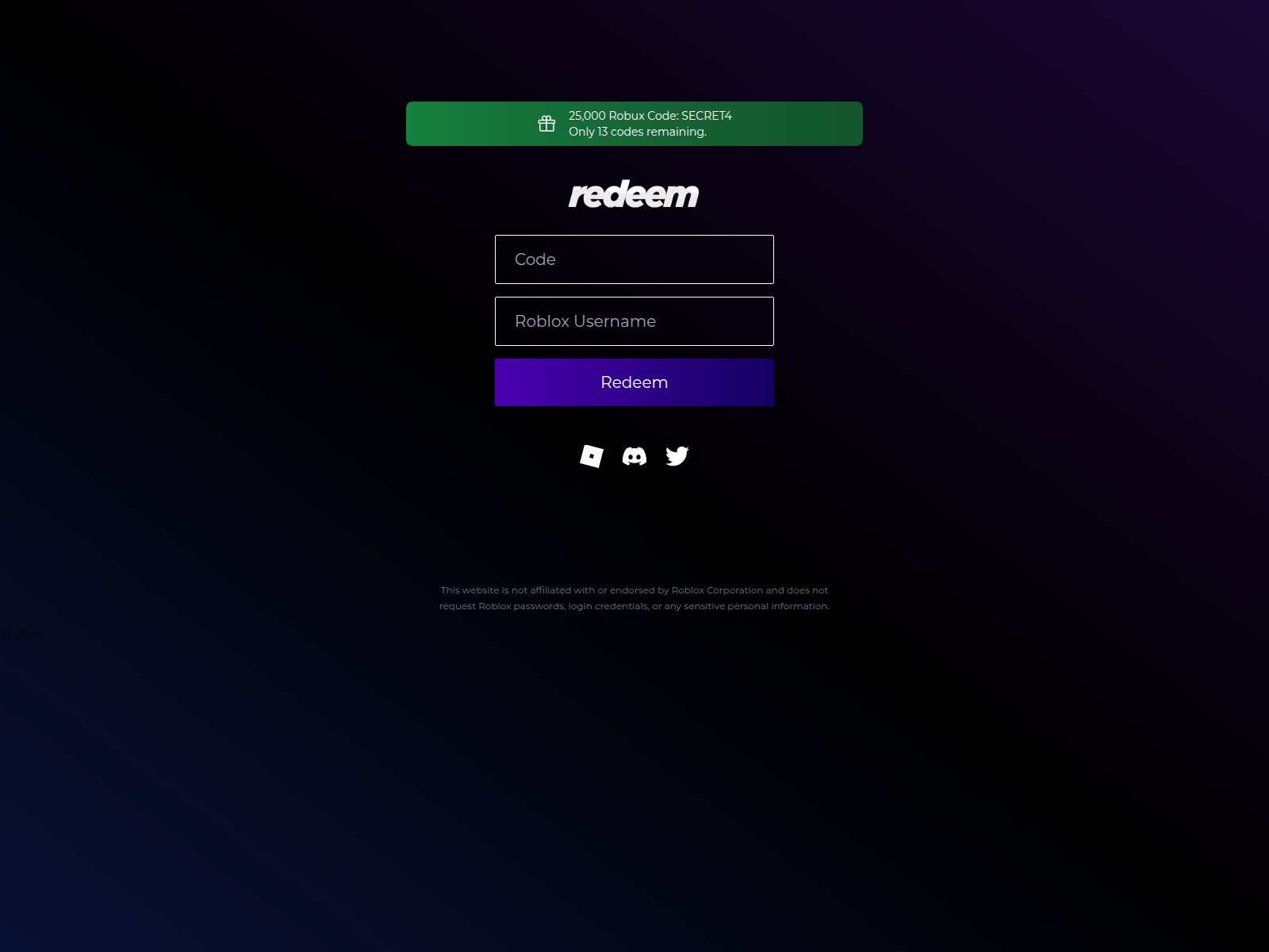 Forensic screenshot of redeembux.com