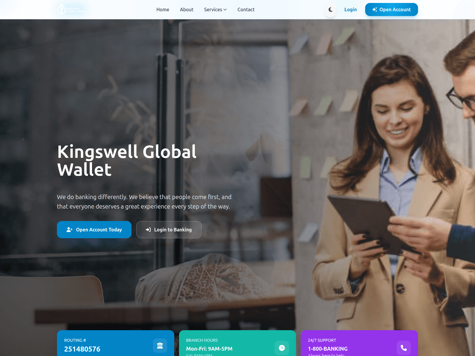 Screenshot of kingswellglobal.com