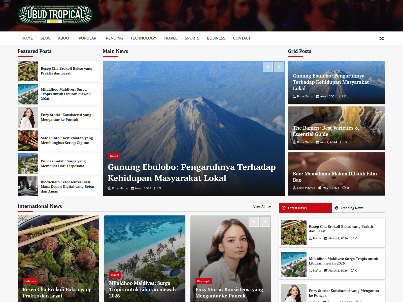 Screenshot of ubudtropical.com