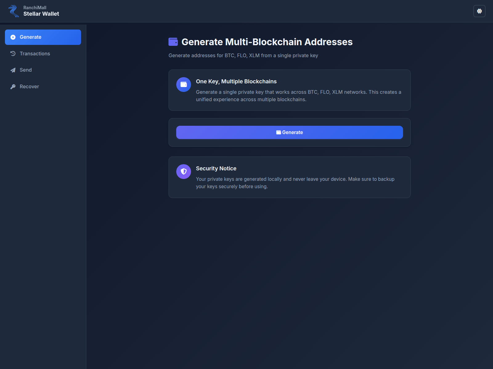 Screenshot of ranchimallstellarwallet.pages.dev