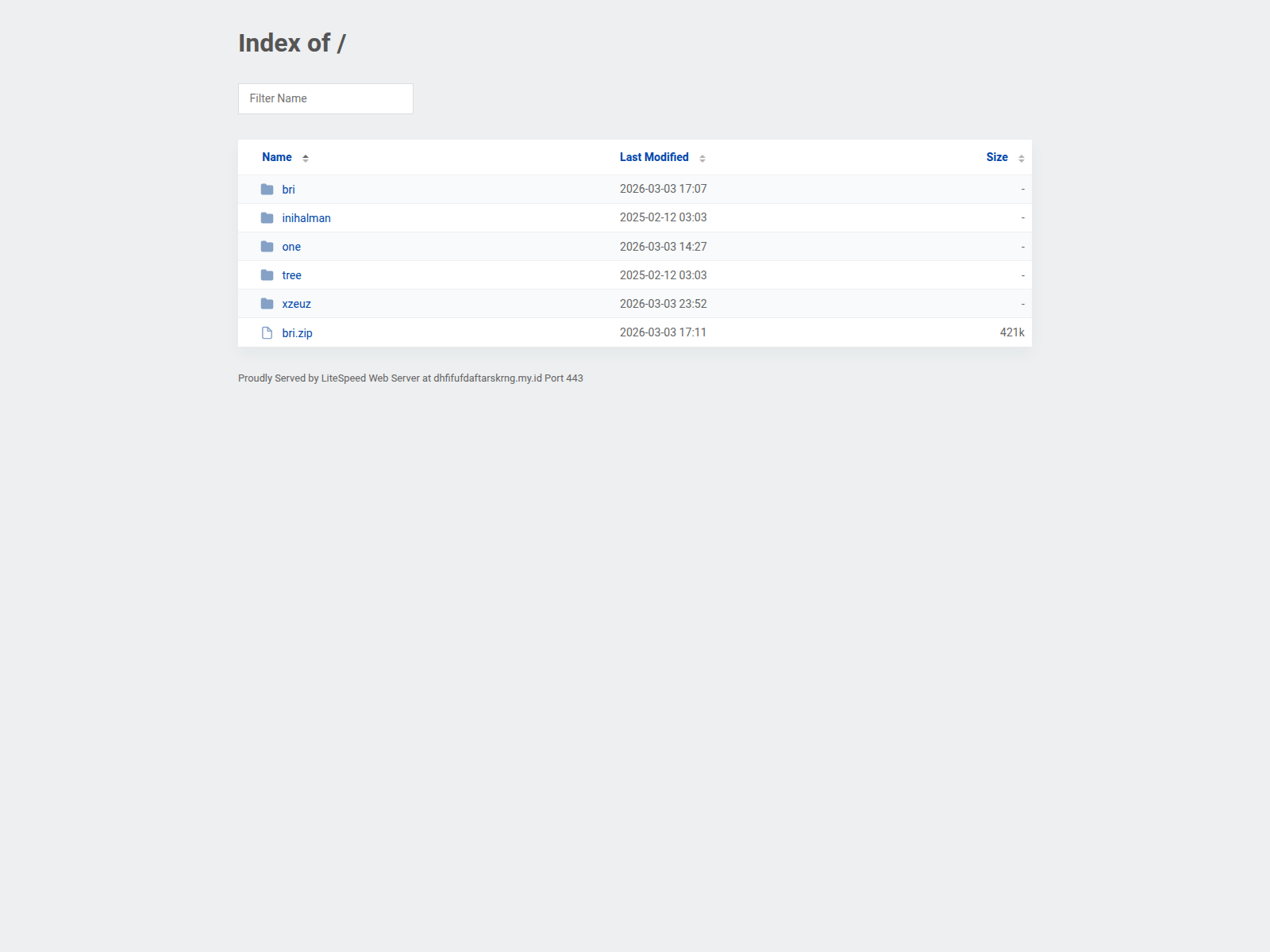 Forensic screenshot of dhfifufdaftarskrng.my.id