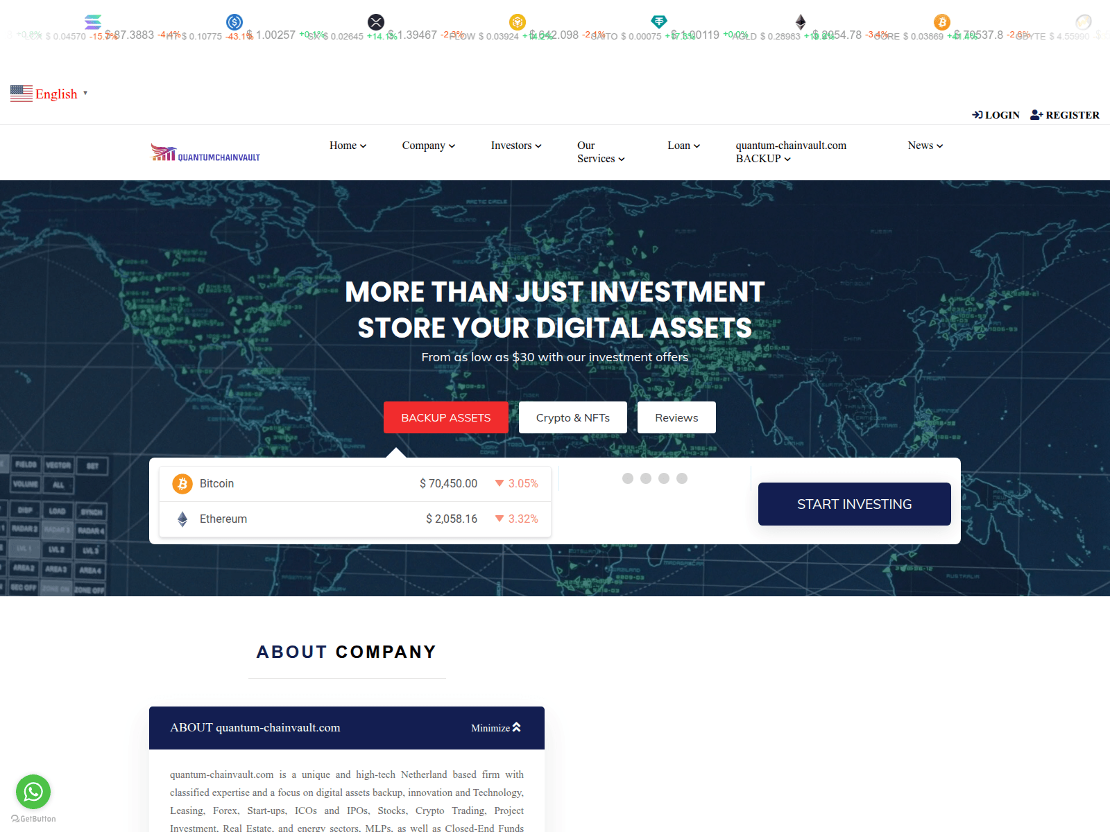 Screenshot of quantum-chainvault.com