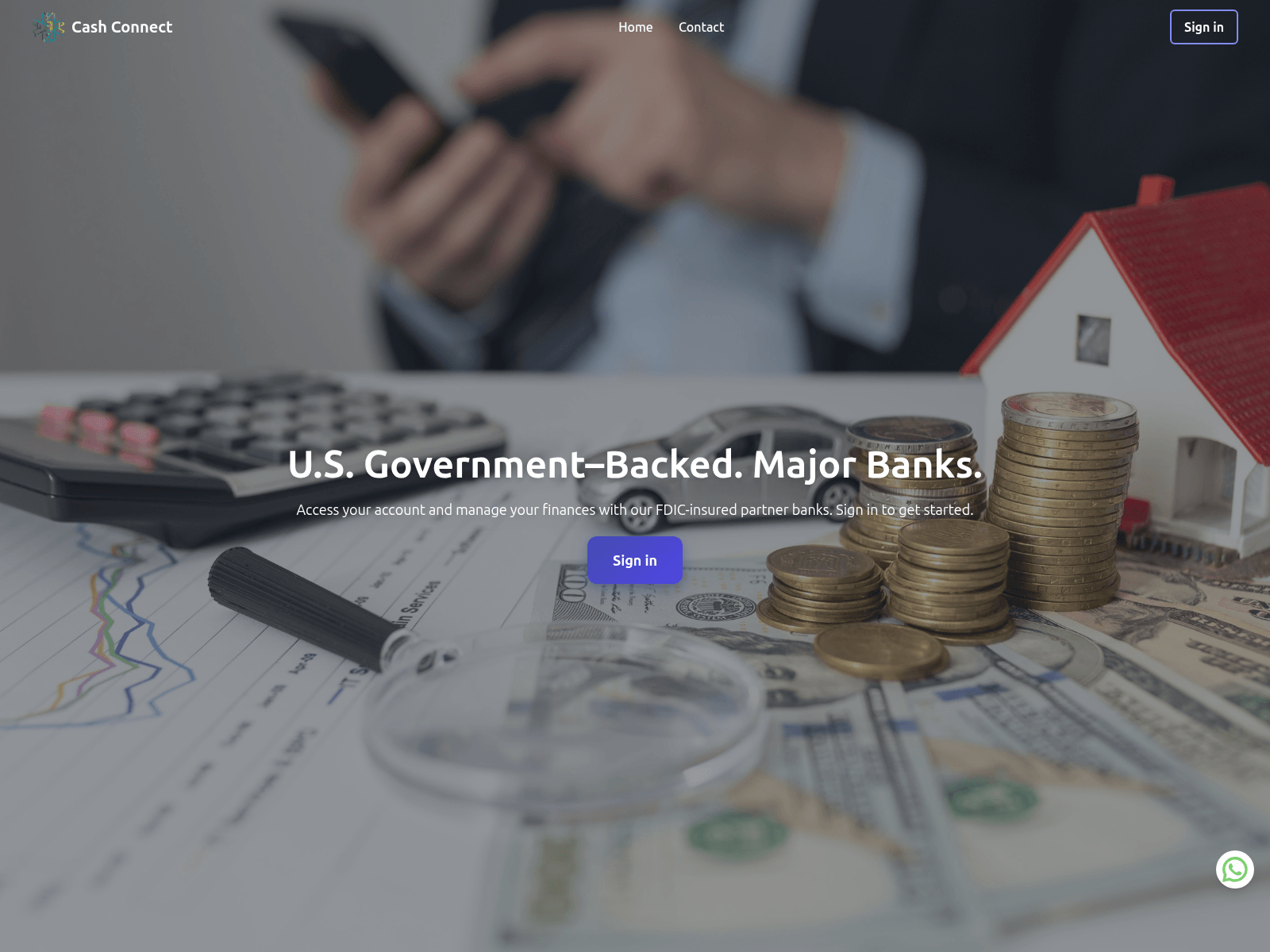 Forensic screenshot of cashconnect.us