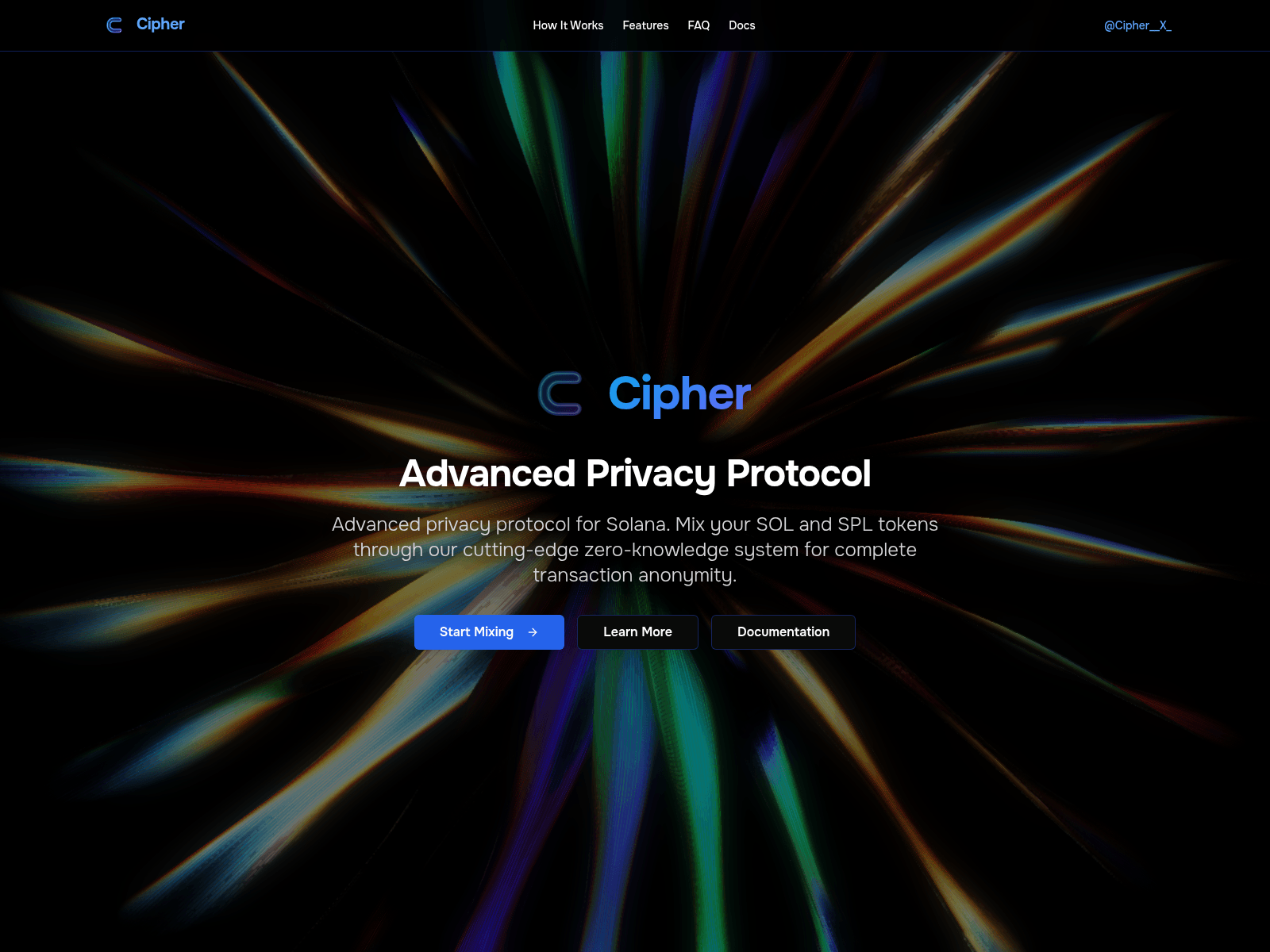 Screenshot of ciphermix.space