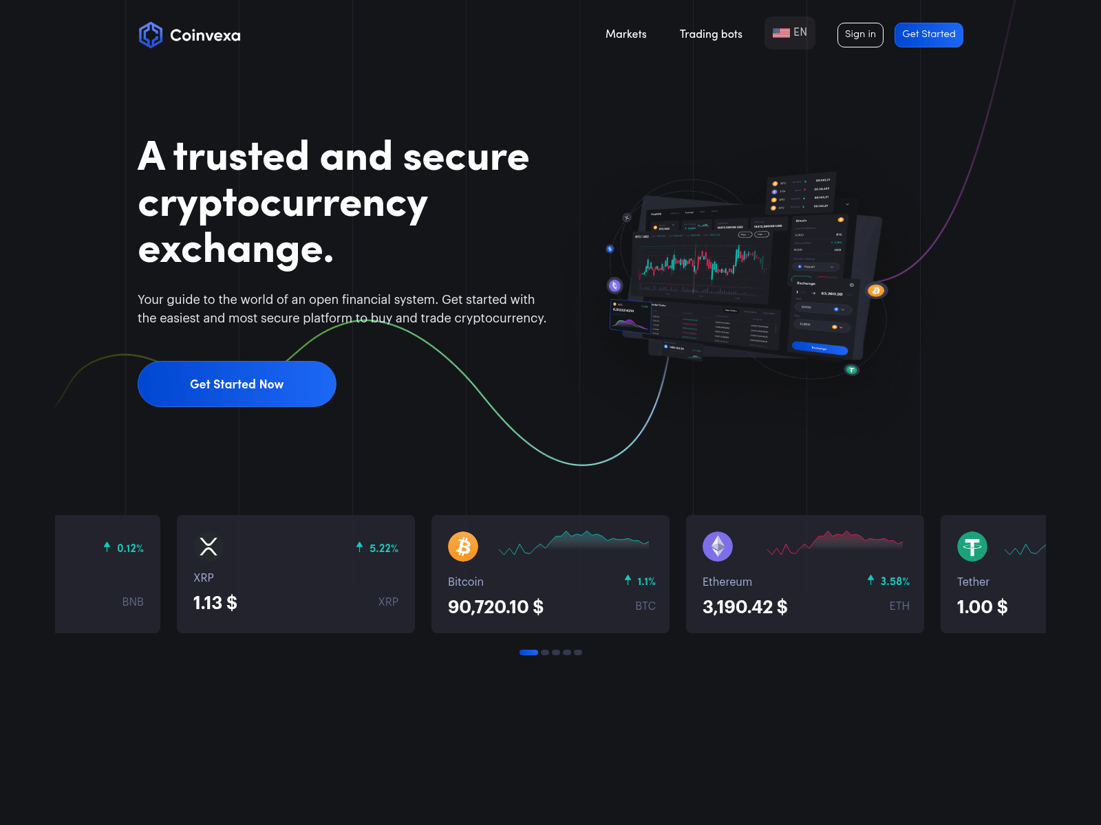 Screenshot of coinvexa.com