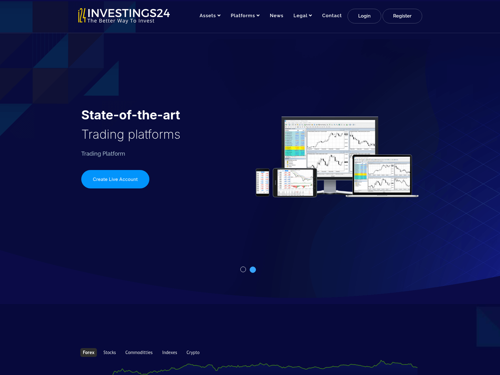 Screenshot of investings24.com