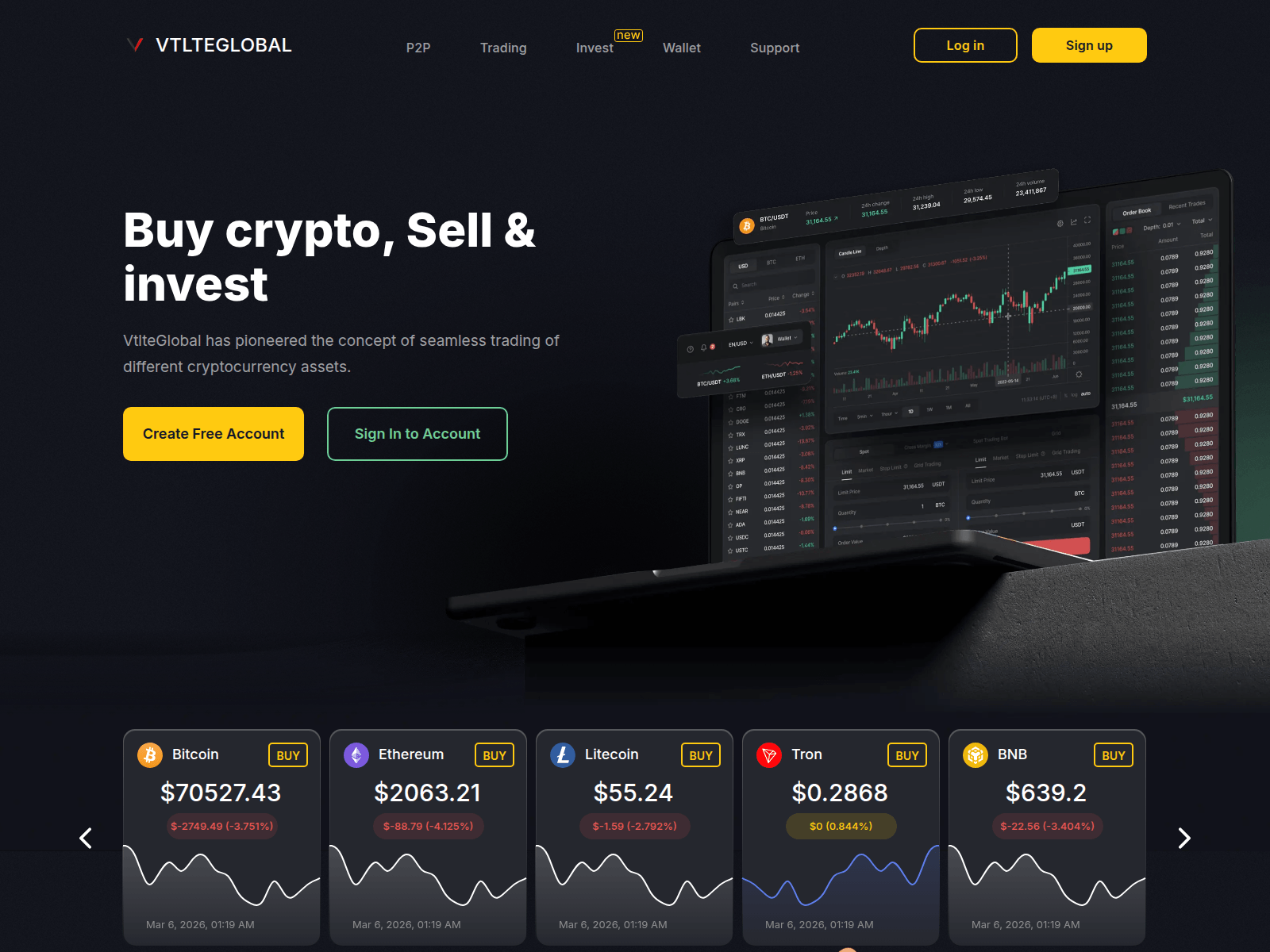 Screenshot of vtlteglobal.com