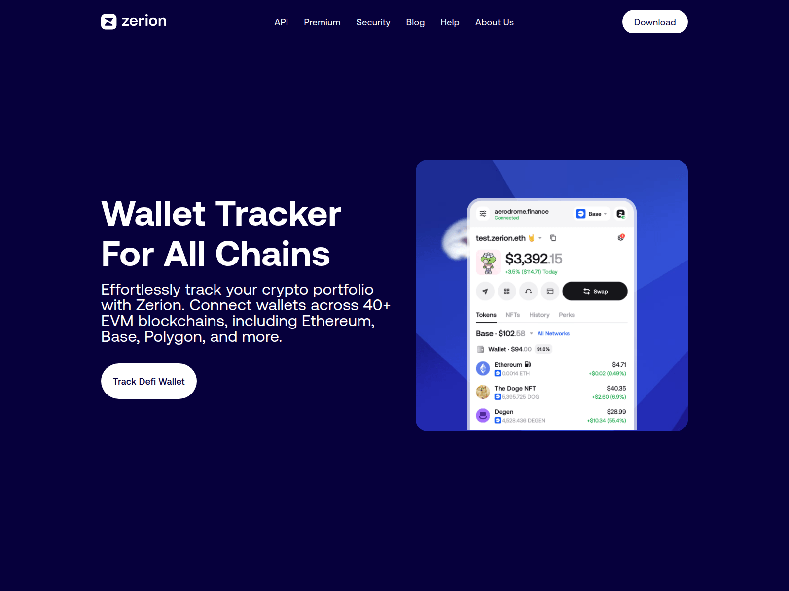Forensic screenshot of zerionexplorer.firebaseapp.com
