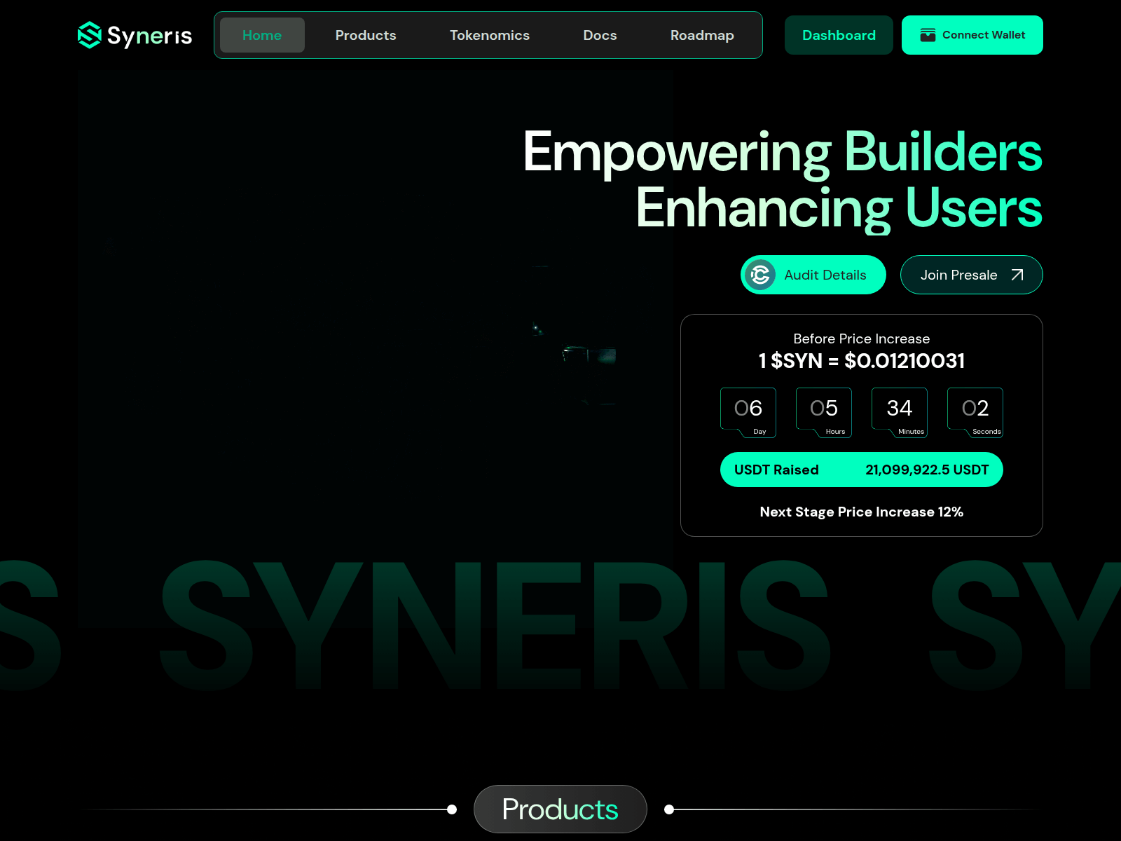 Screenshot of syneris.tech