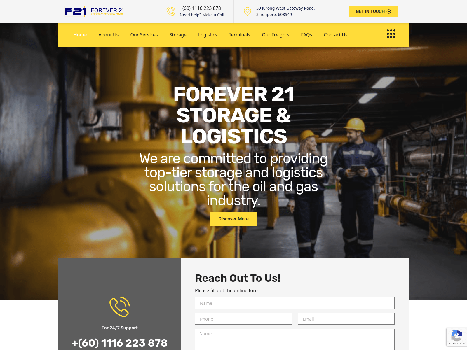 Screenshot of f21storagelogistics.com