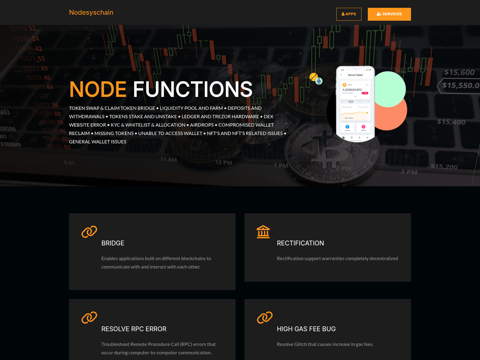 Forensic screenshot of dappscontracts.live