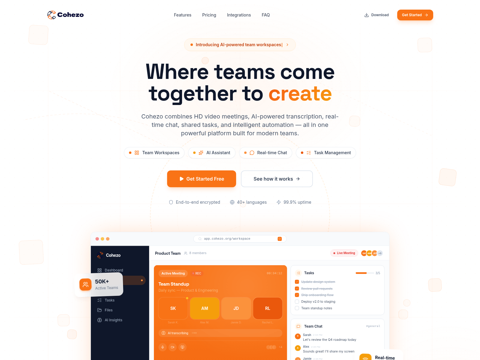 Screenshot of cohezo.org
