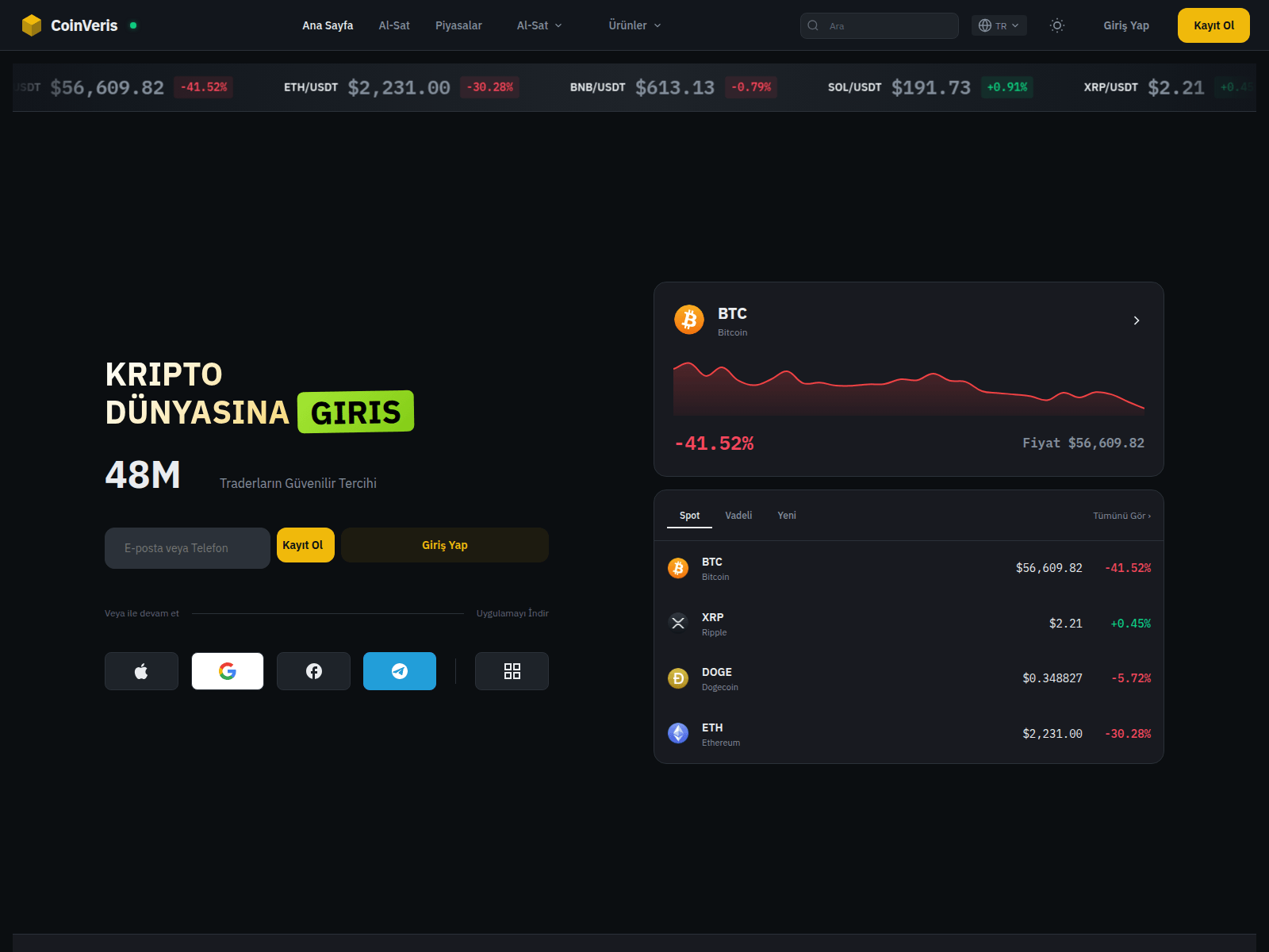 Screenshot of coinveris.com