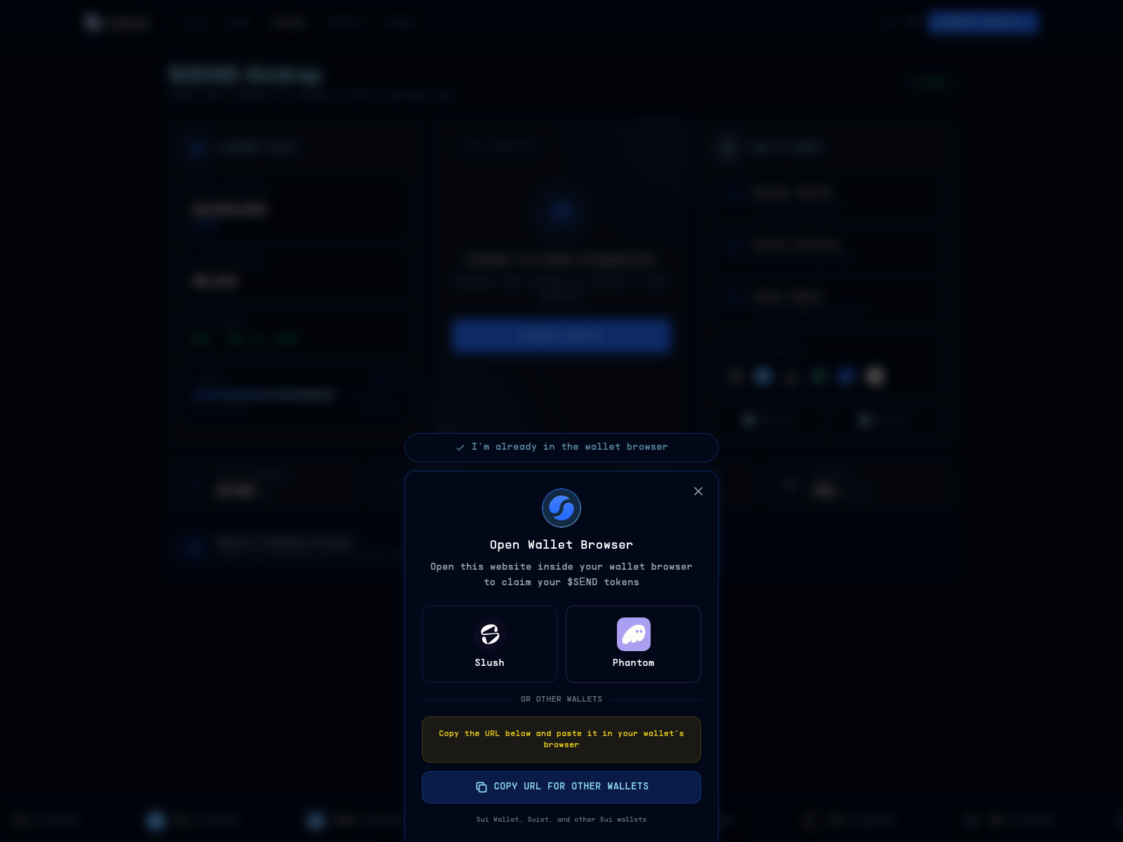Screenshot of allocation-suilend.ws