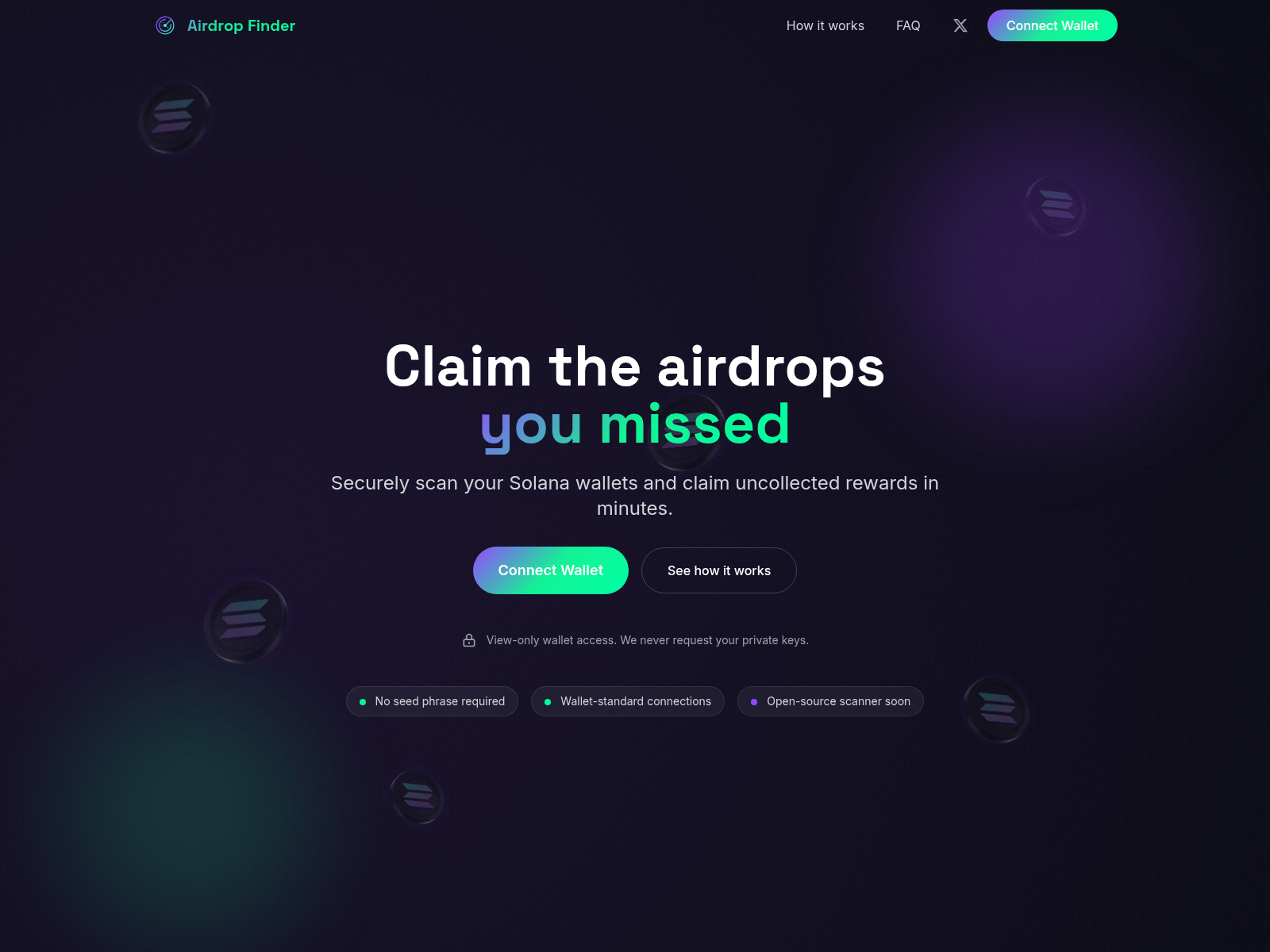 Screenshot of airdropfindersol.fun