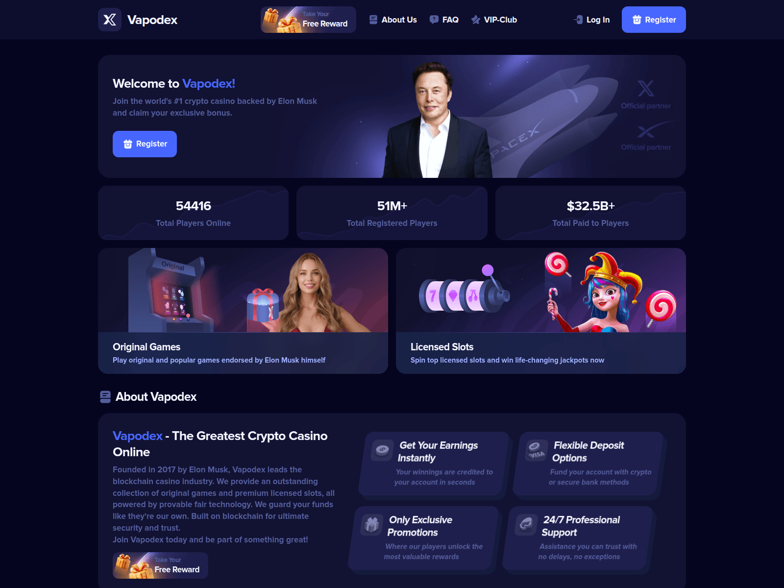 Screenshot of vapodex.com