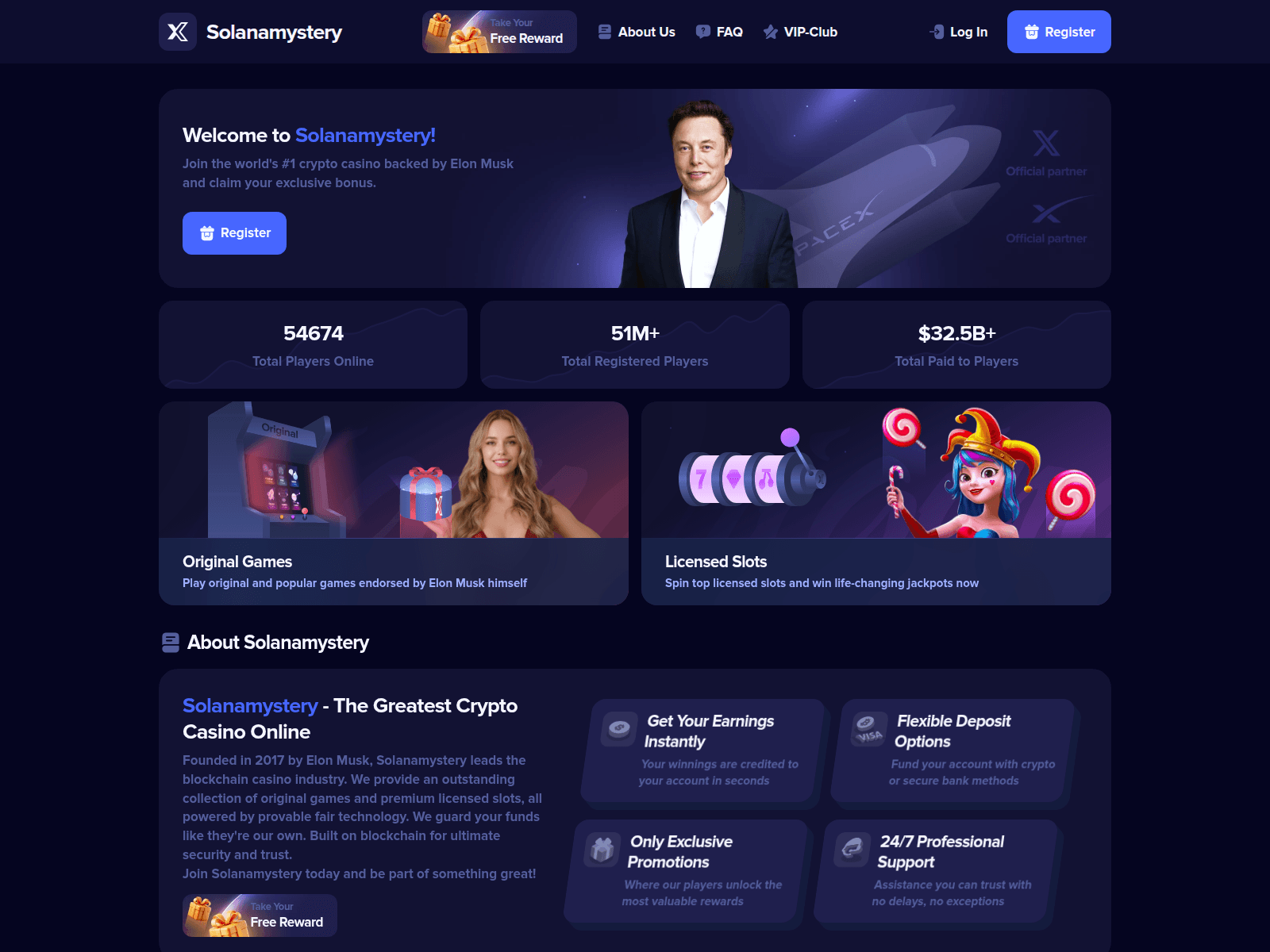 Forensic screenshot of solanamystery.com