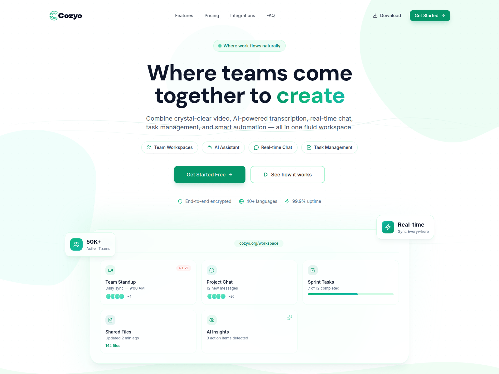 Screenshot of cozyo.org
