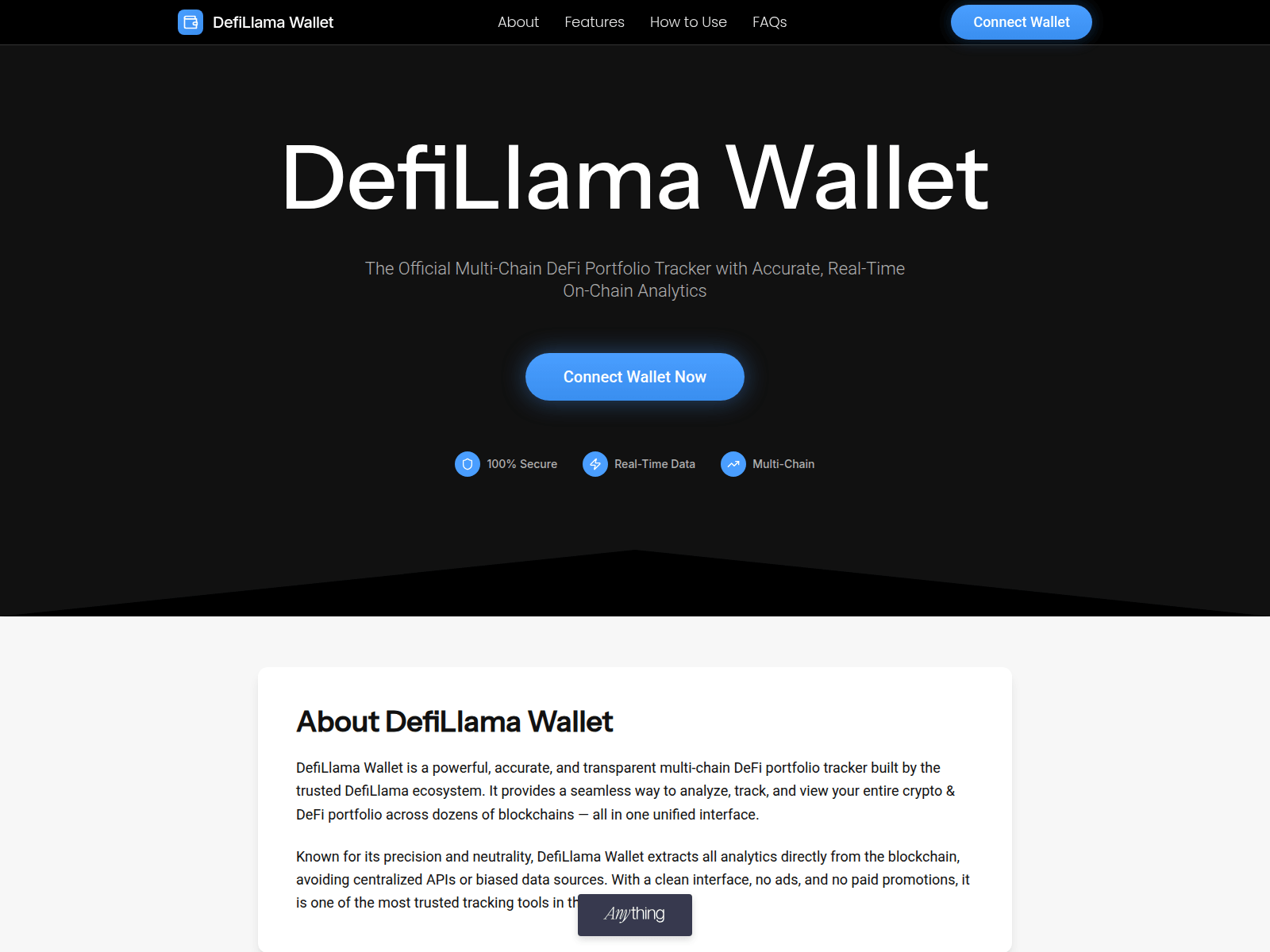 Screenshot of defillama-world-user.created.app