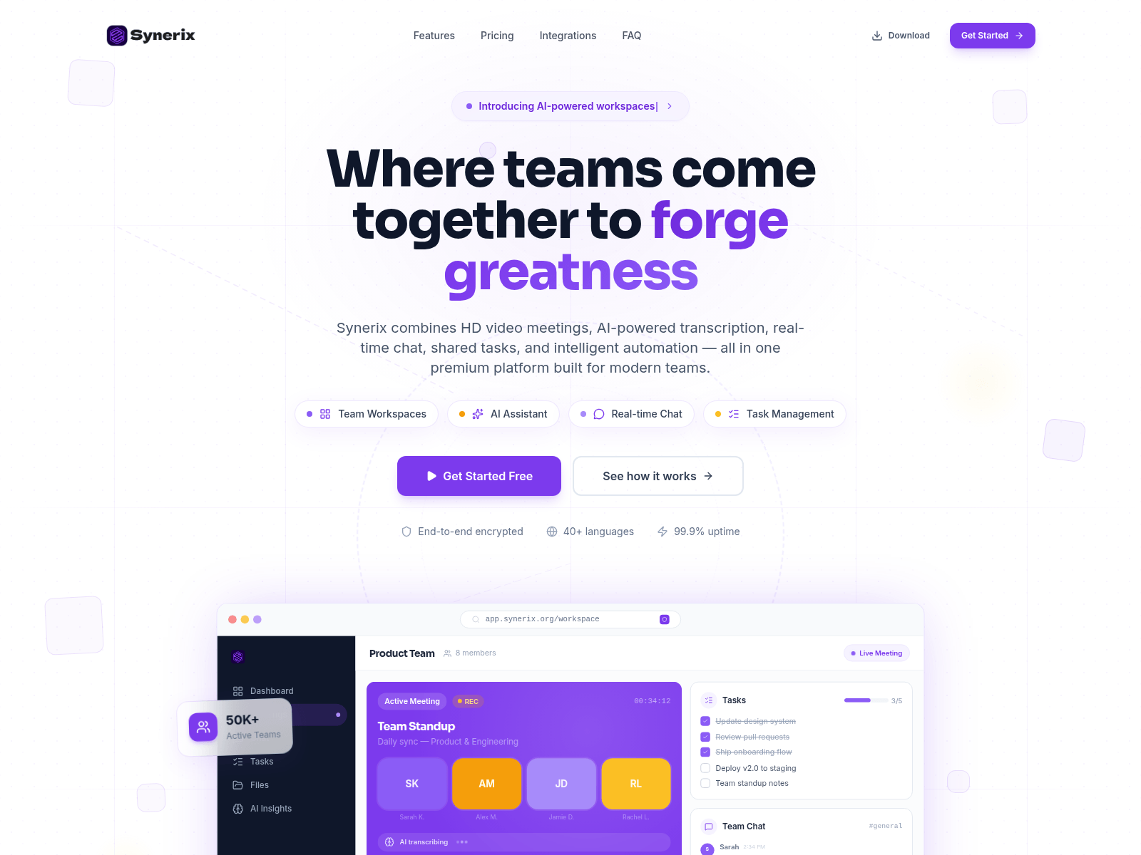 Screenshot of synerix.org
