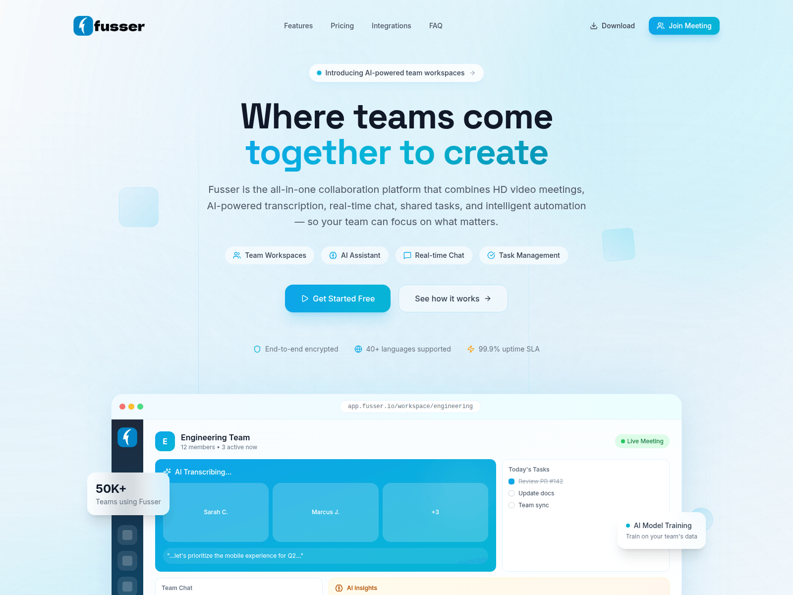 Screenshot of fusser.app