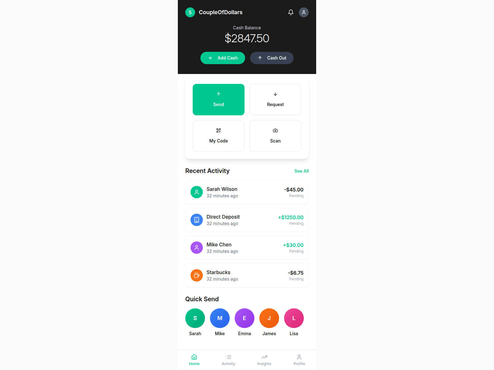 Screenshot of coupleofdollars.app