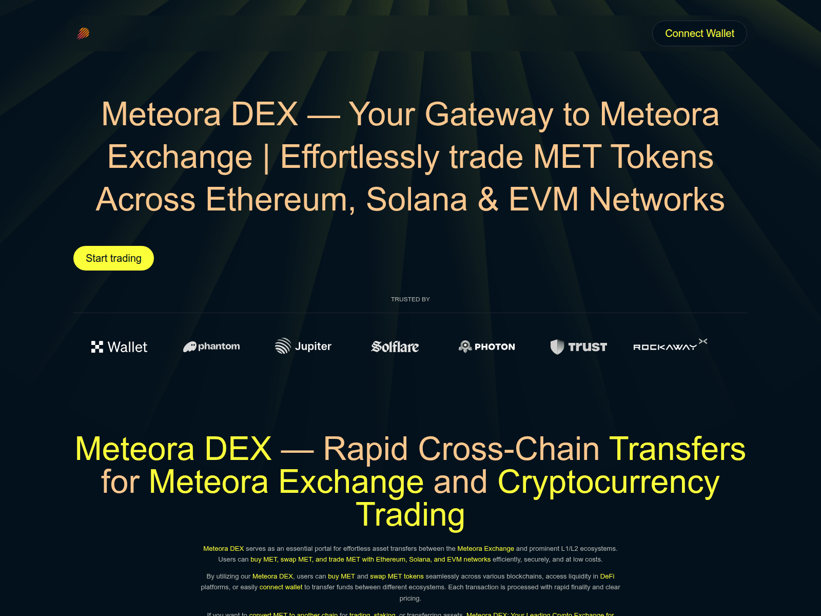 Screenshot of meteora.trading