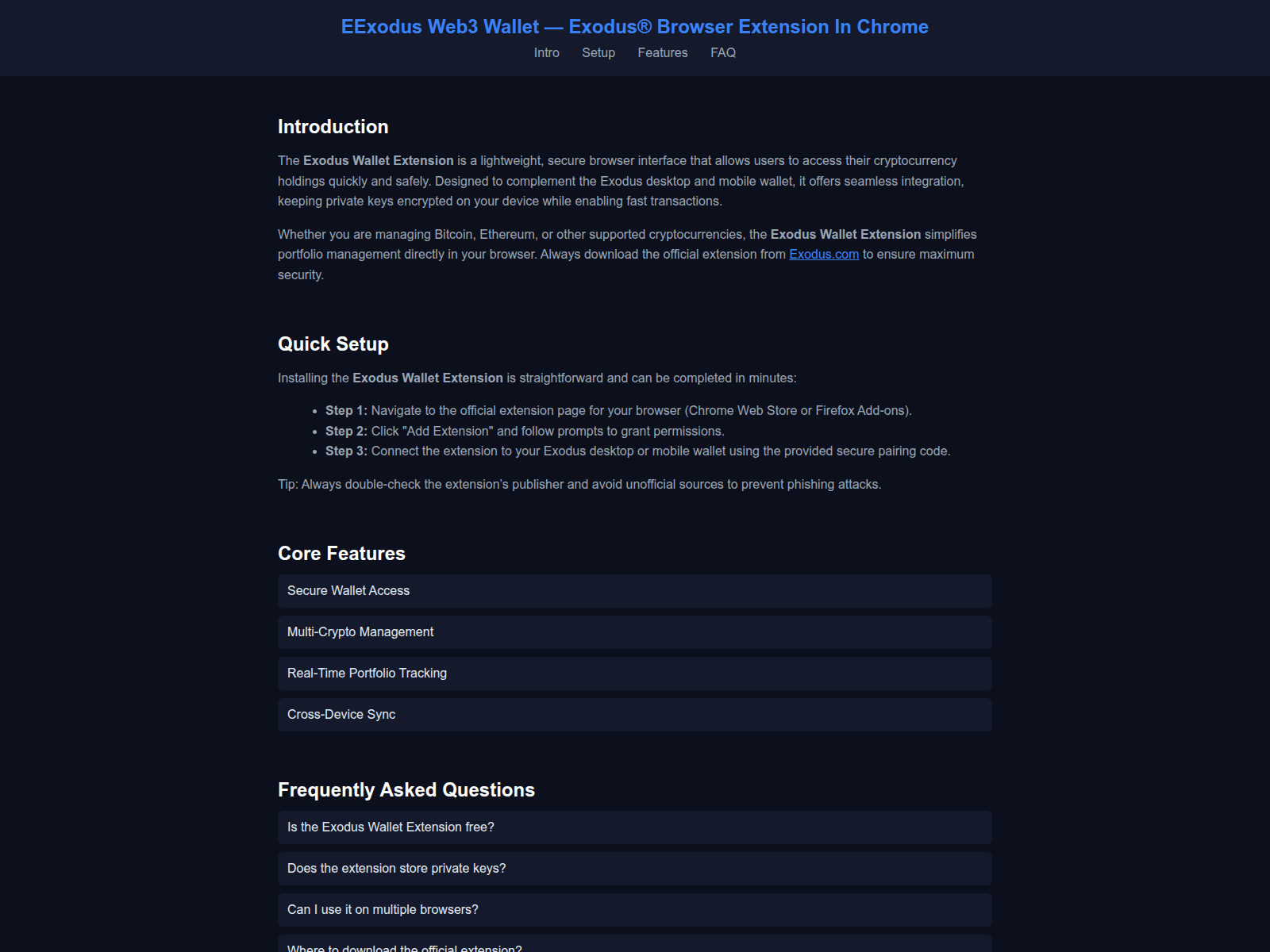 Screenshot of web3-exoodus.pages.dev