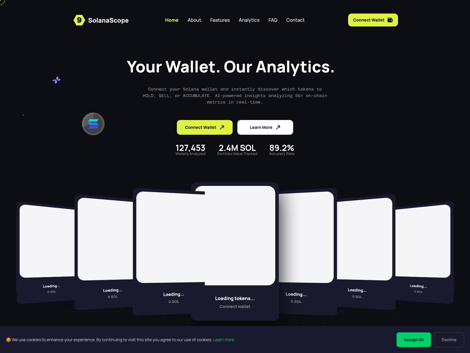 Screenshot of solanascope9.fun