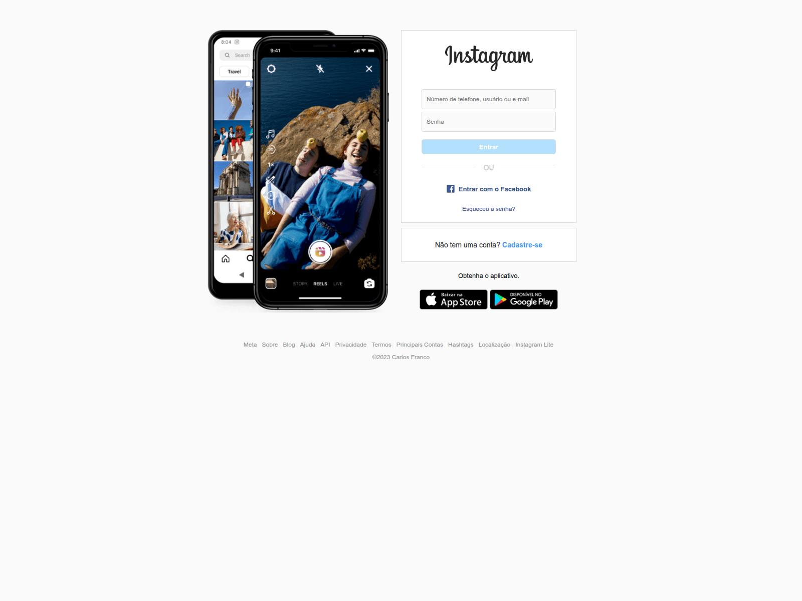Screenshot of instagram-home-page-clone.vercel.app