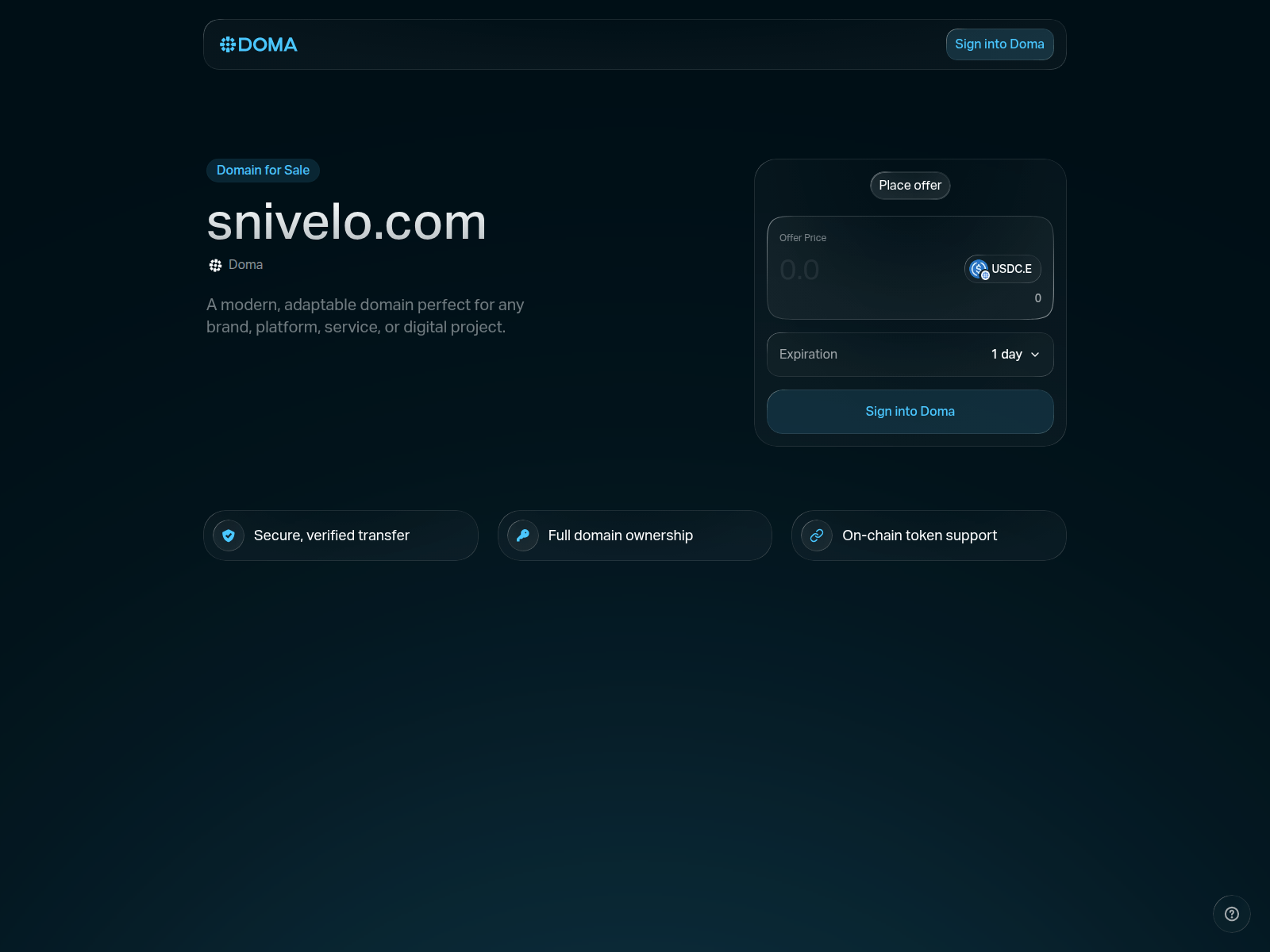 Screenshot of snivelo.com