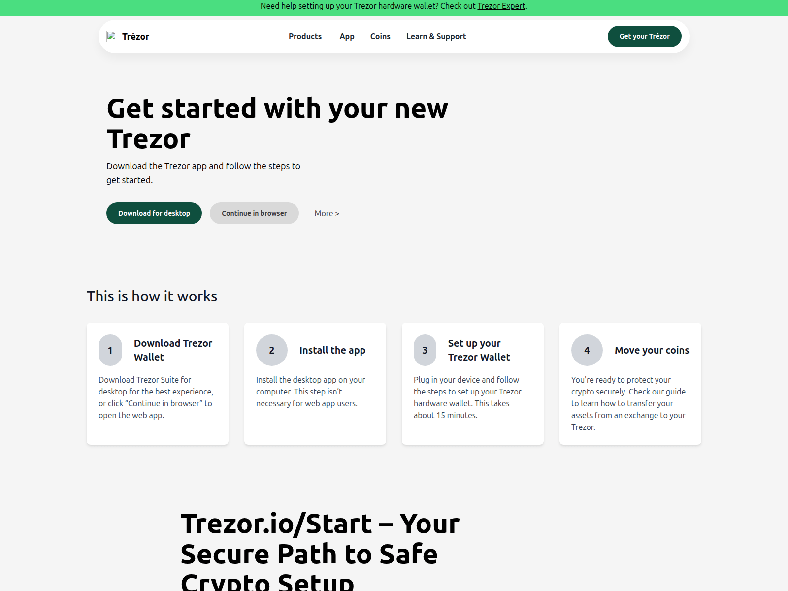 Screenshot of trezor-start.io-startt.com