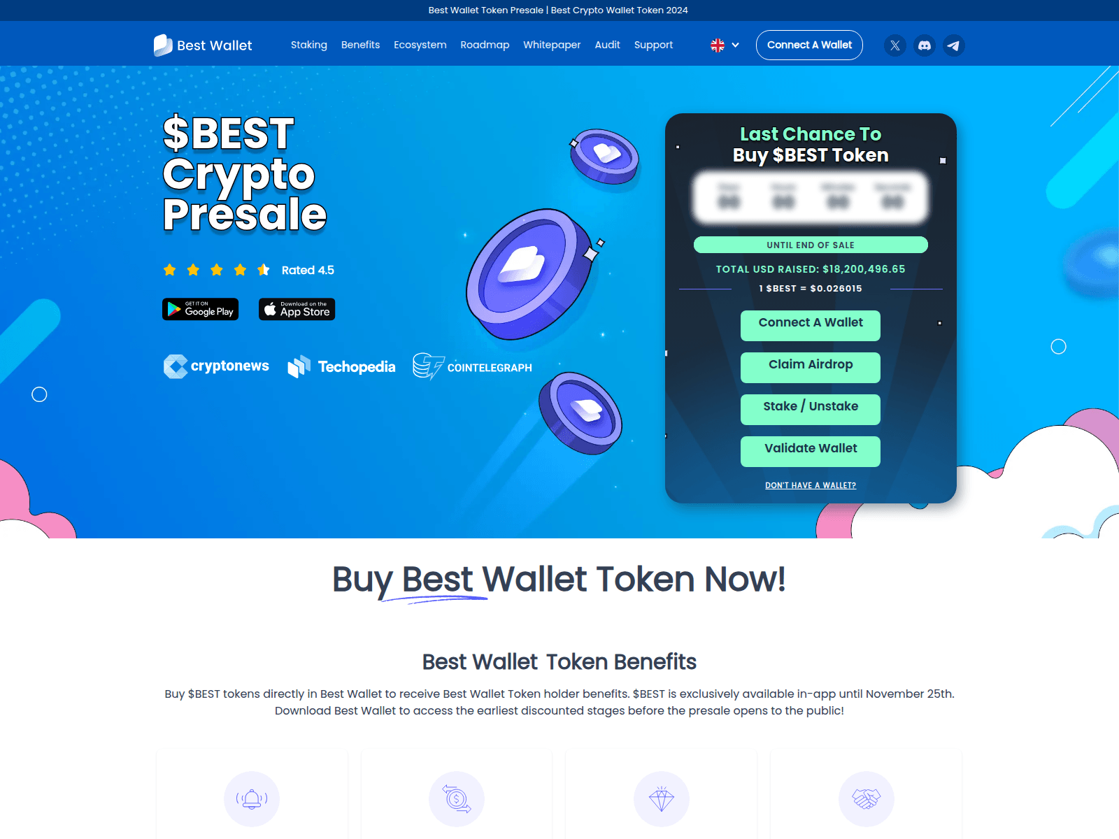 Screenshot of bestwalletoken.help