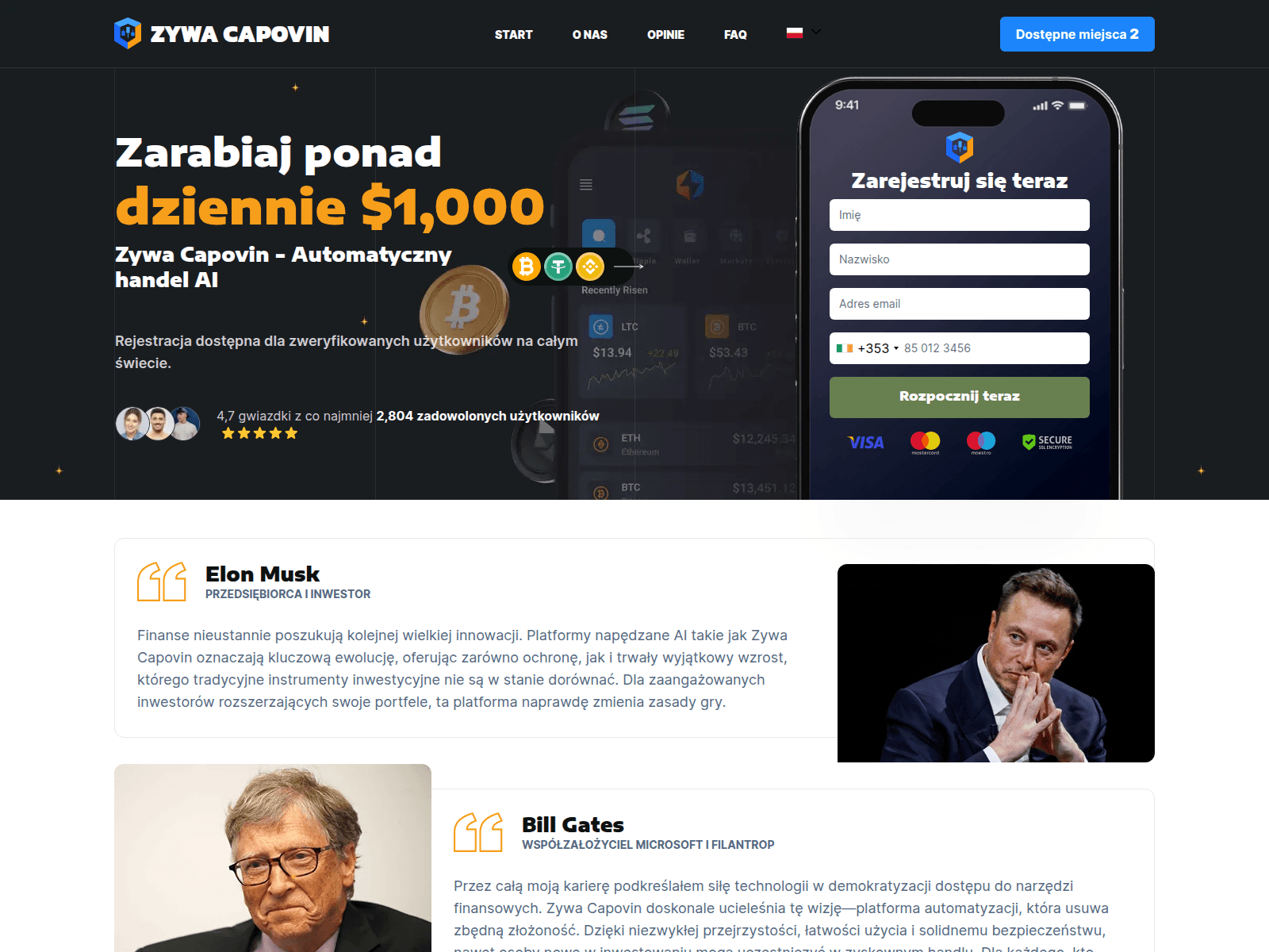 Screenshot of zywacapovin.biz