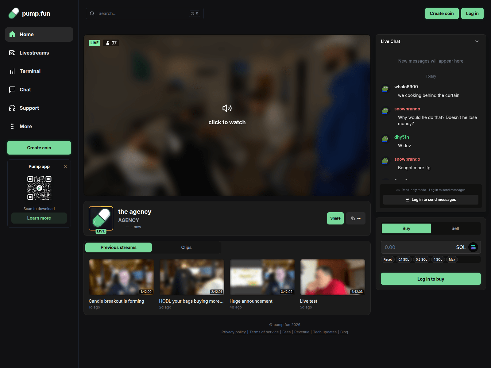 Screenshot of chatlivestream.fun