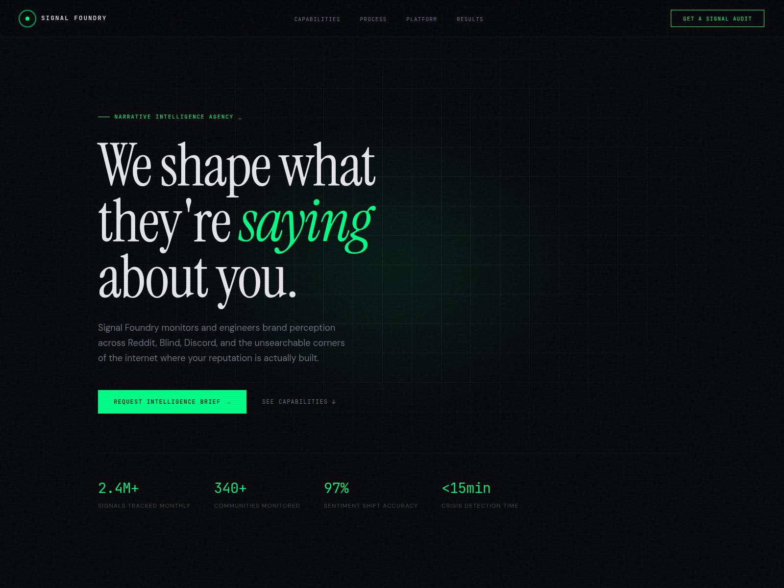 Screenshot of signalfoundry.uk