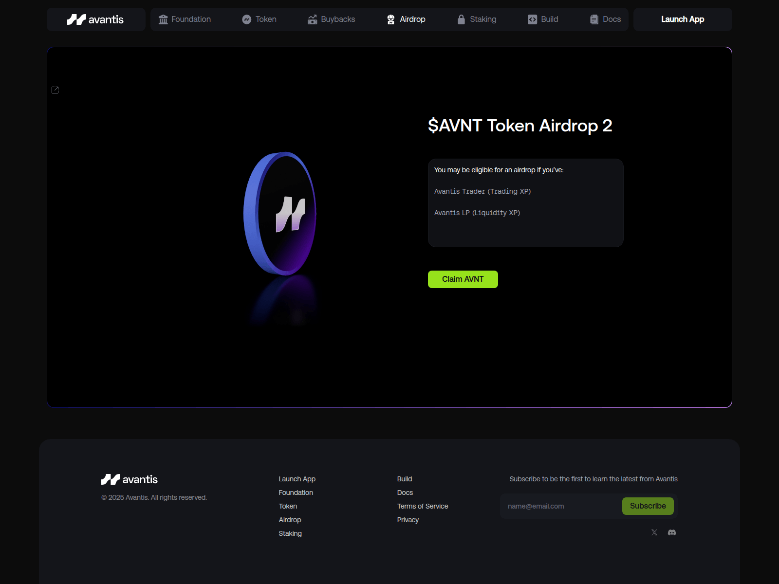 Screenshot of avantisefi.lol