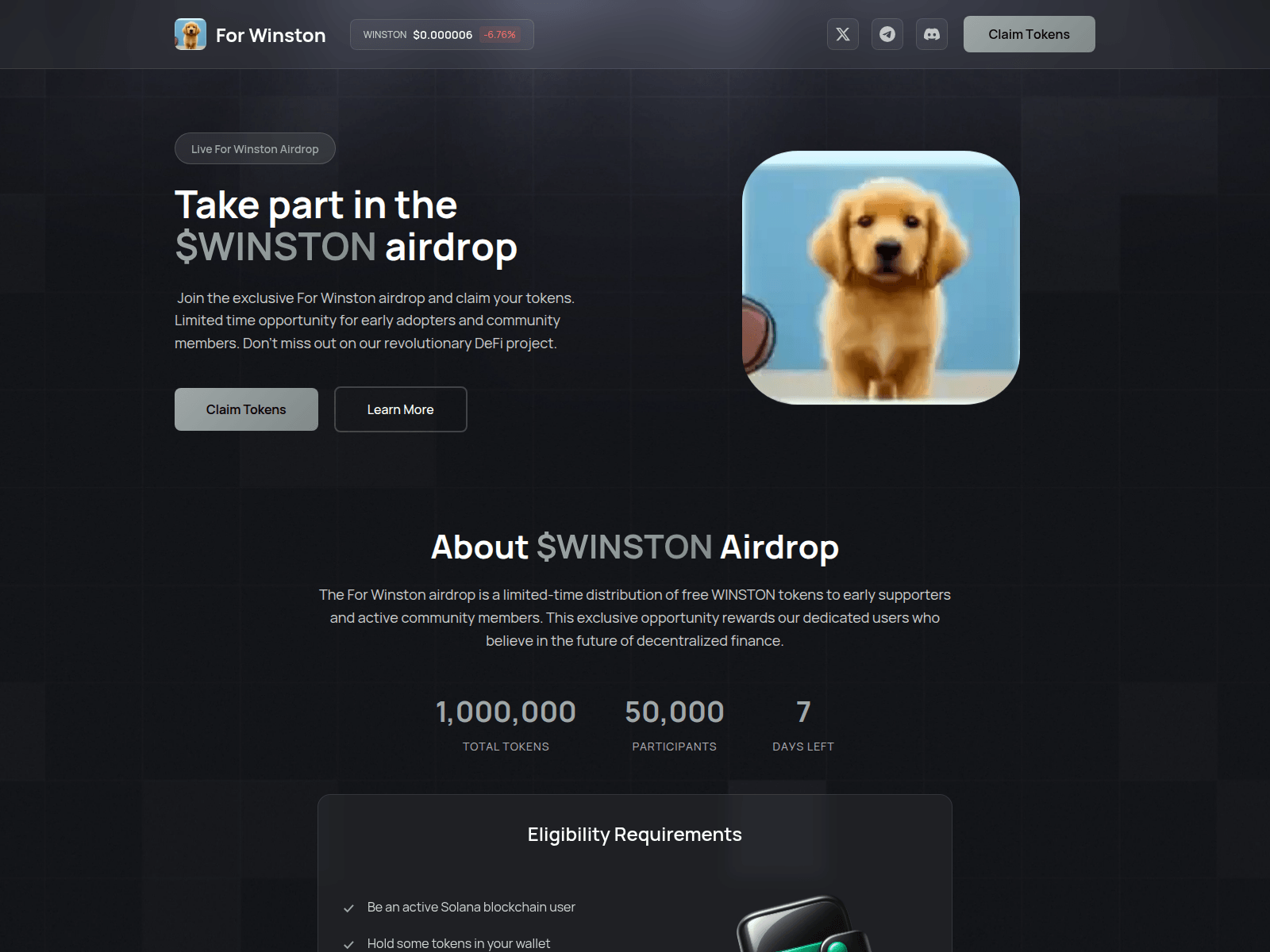 Screenshot of event-forwinston.fun