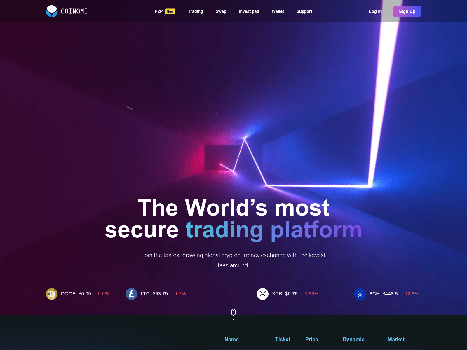 Screenshot of coinomi.ac