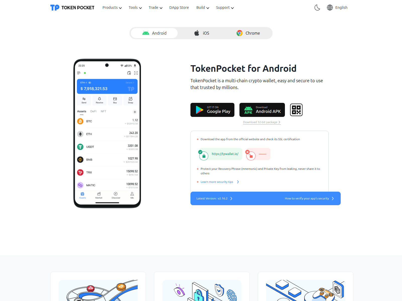 Screenshot of tokenpocket.to