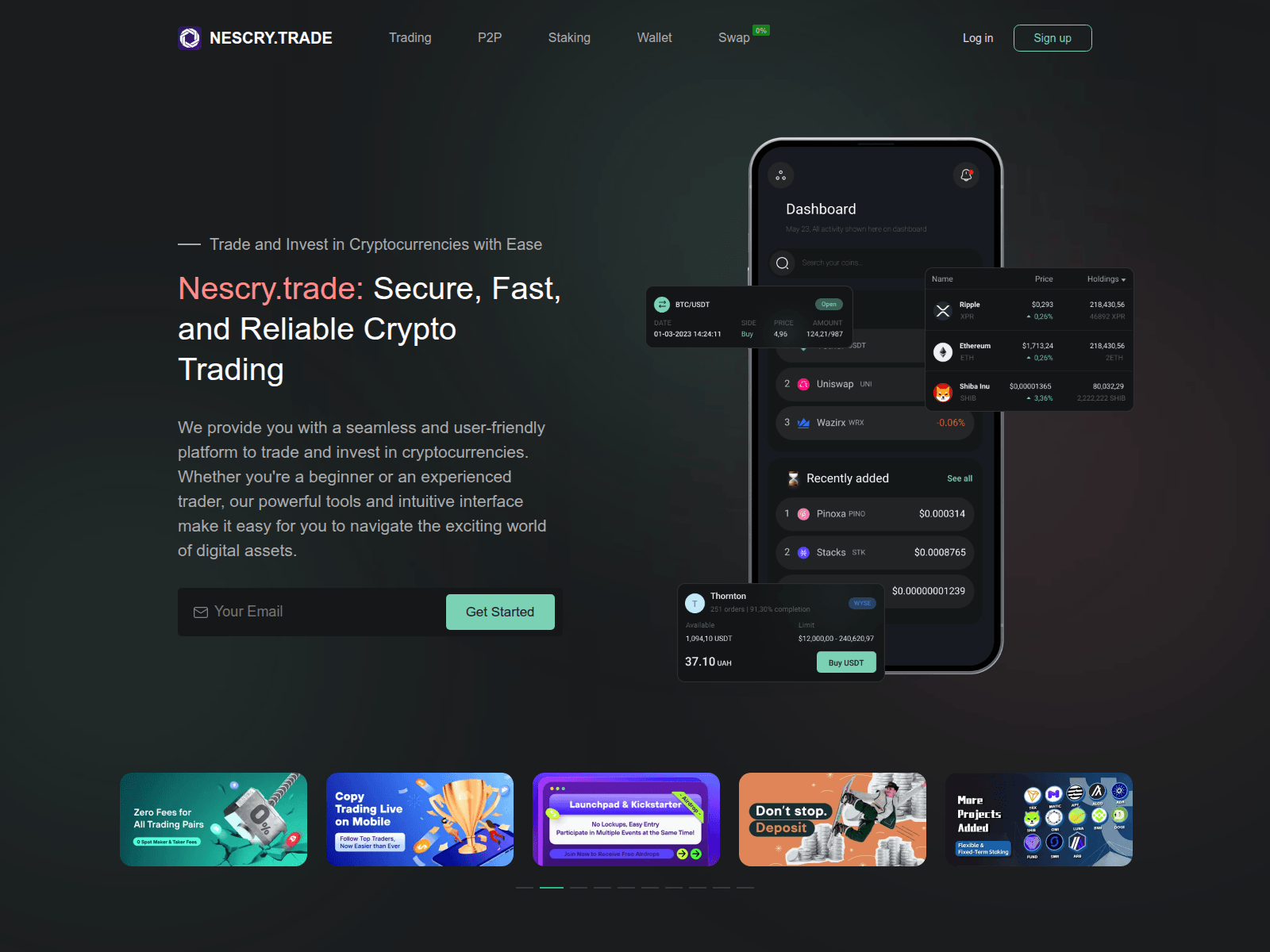 Screenshot of nescry.trade