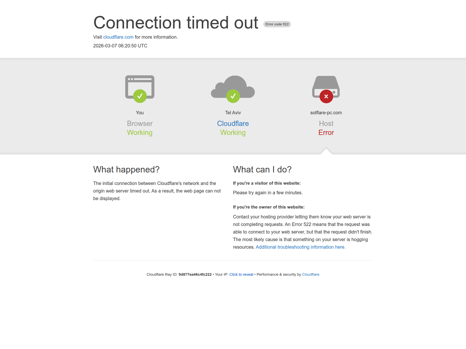 Screenshot of solflare-pc.com