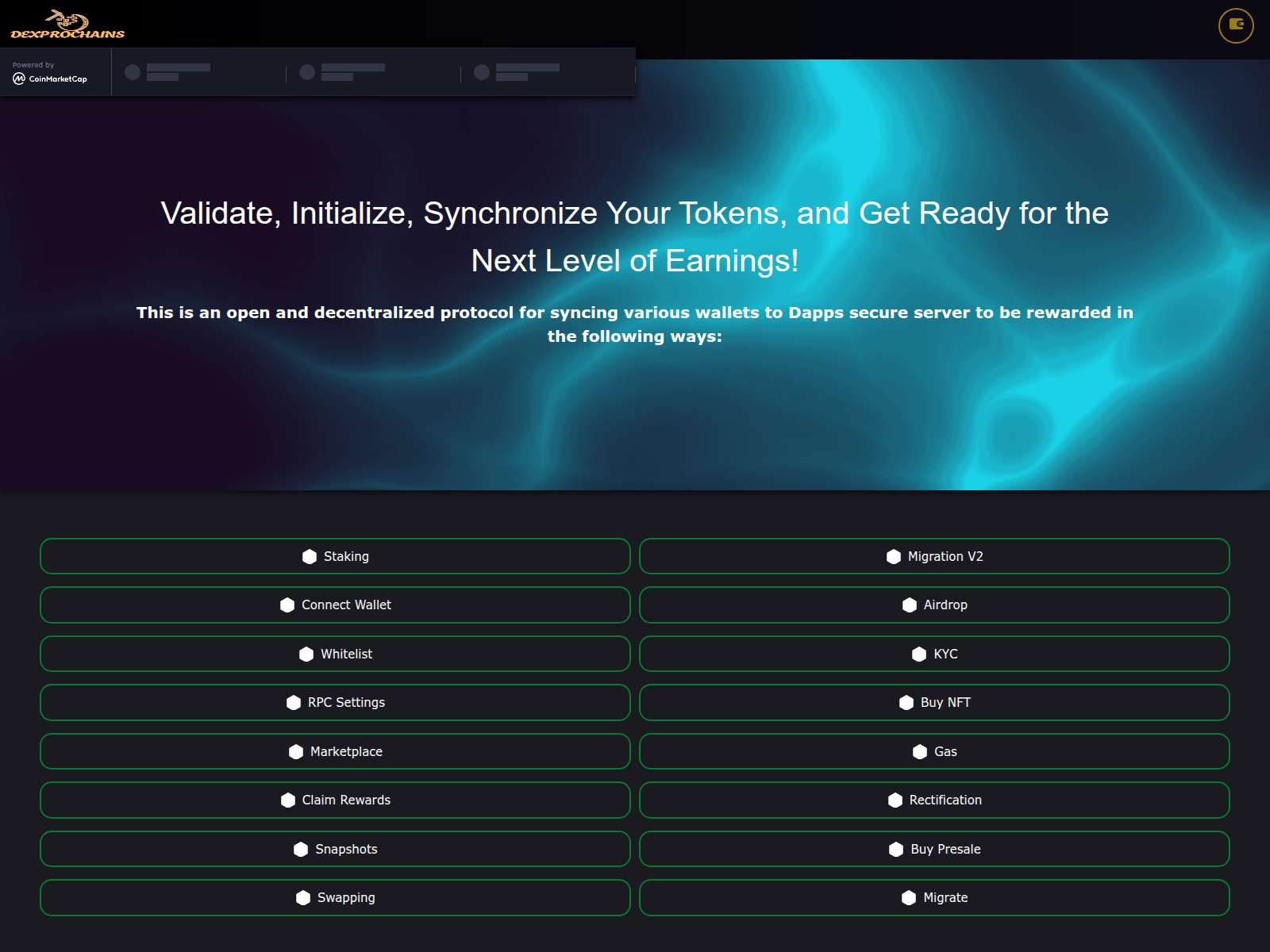 Screenshot of dexprochain.pages.dev
