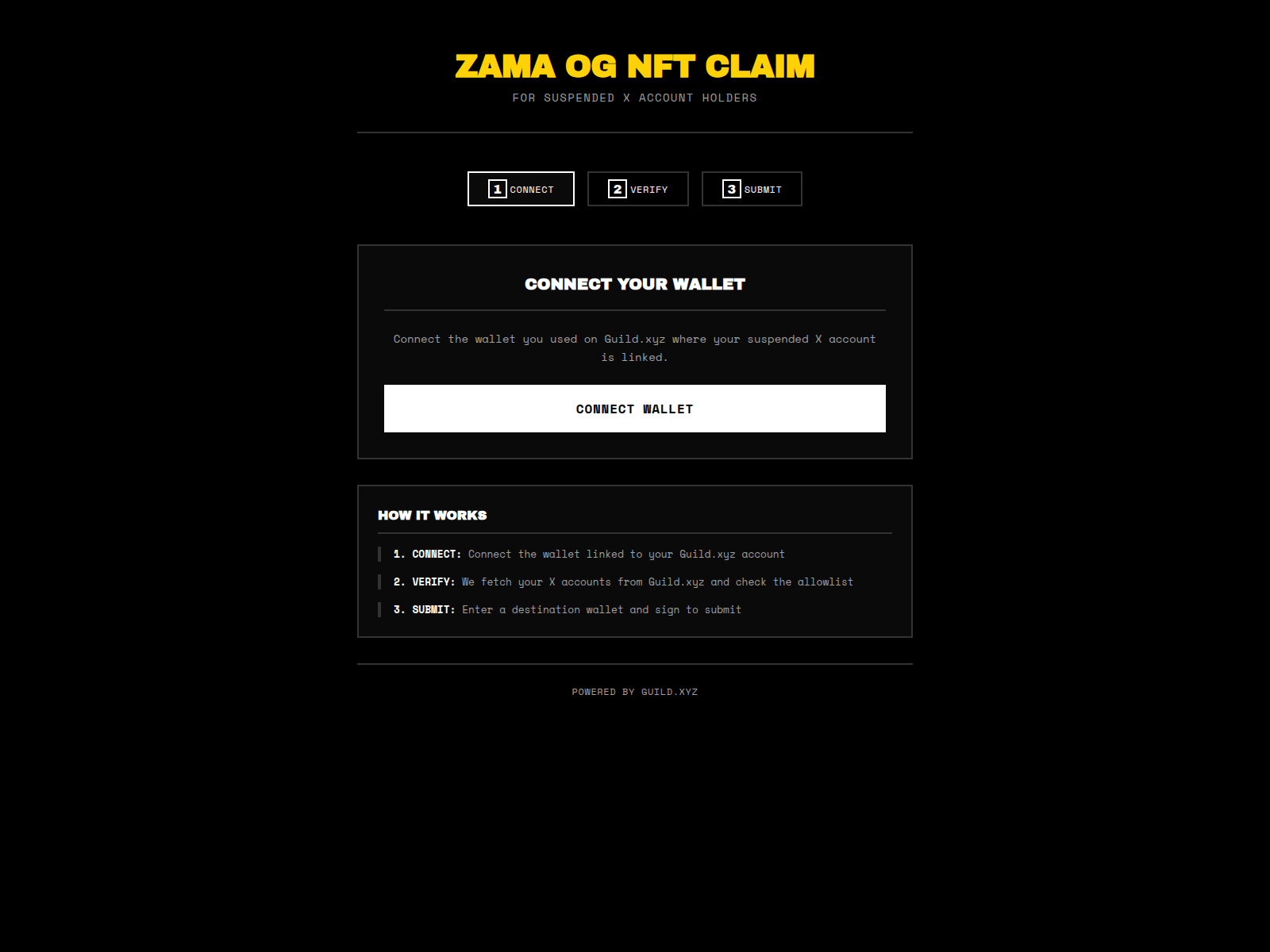 Screenshot of zama-og-nft.vercel.app