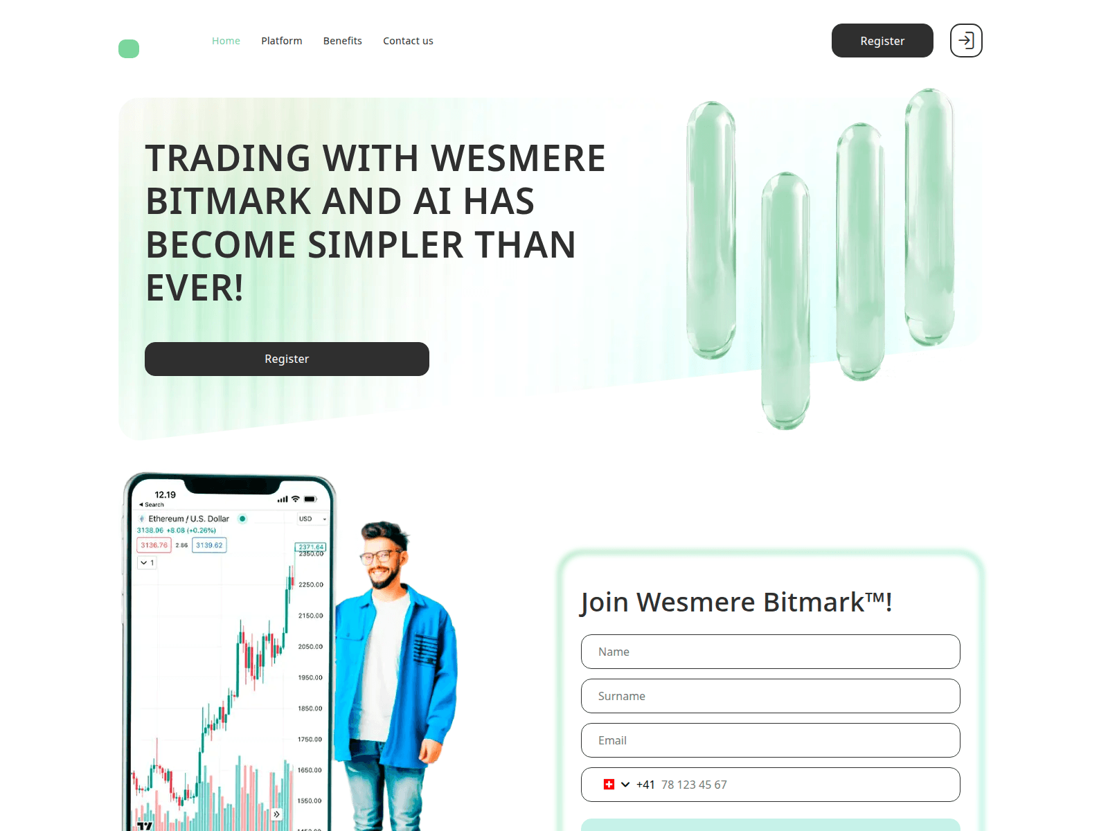 Screenshot of wesmere-bitmark.com