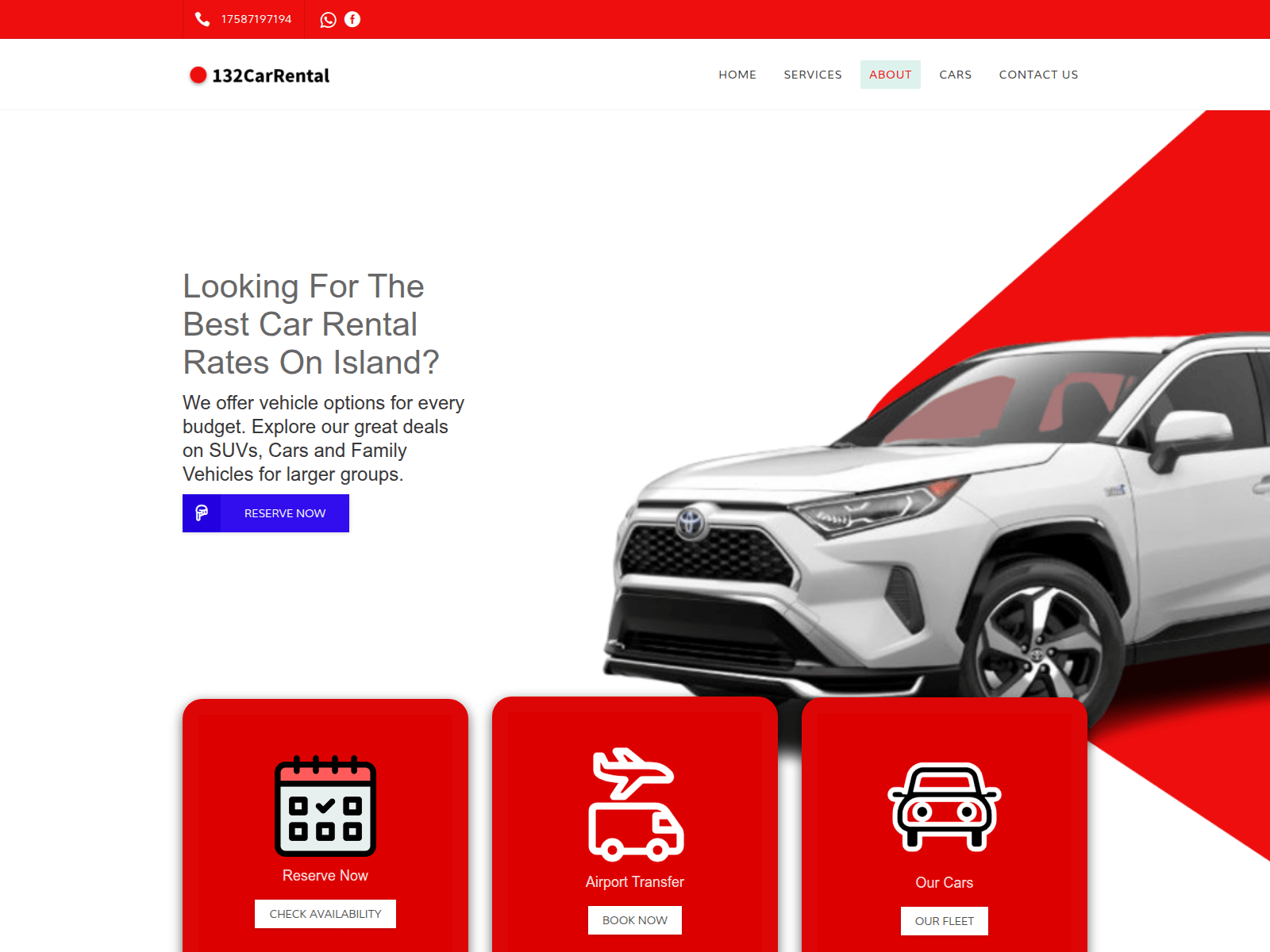 Screenshot of 132carrental.com