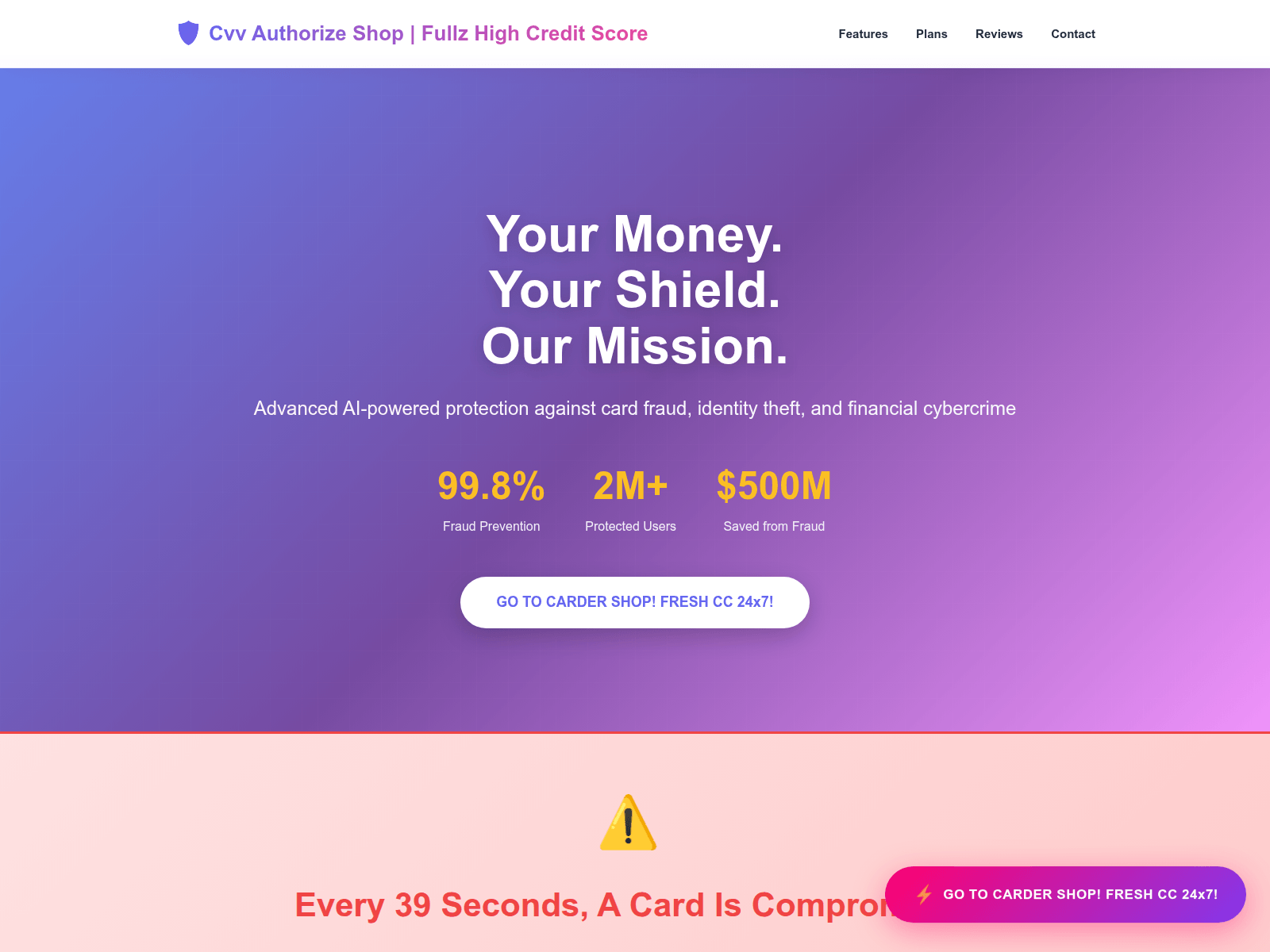 Forensic screenshot of authorize-cvv.su